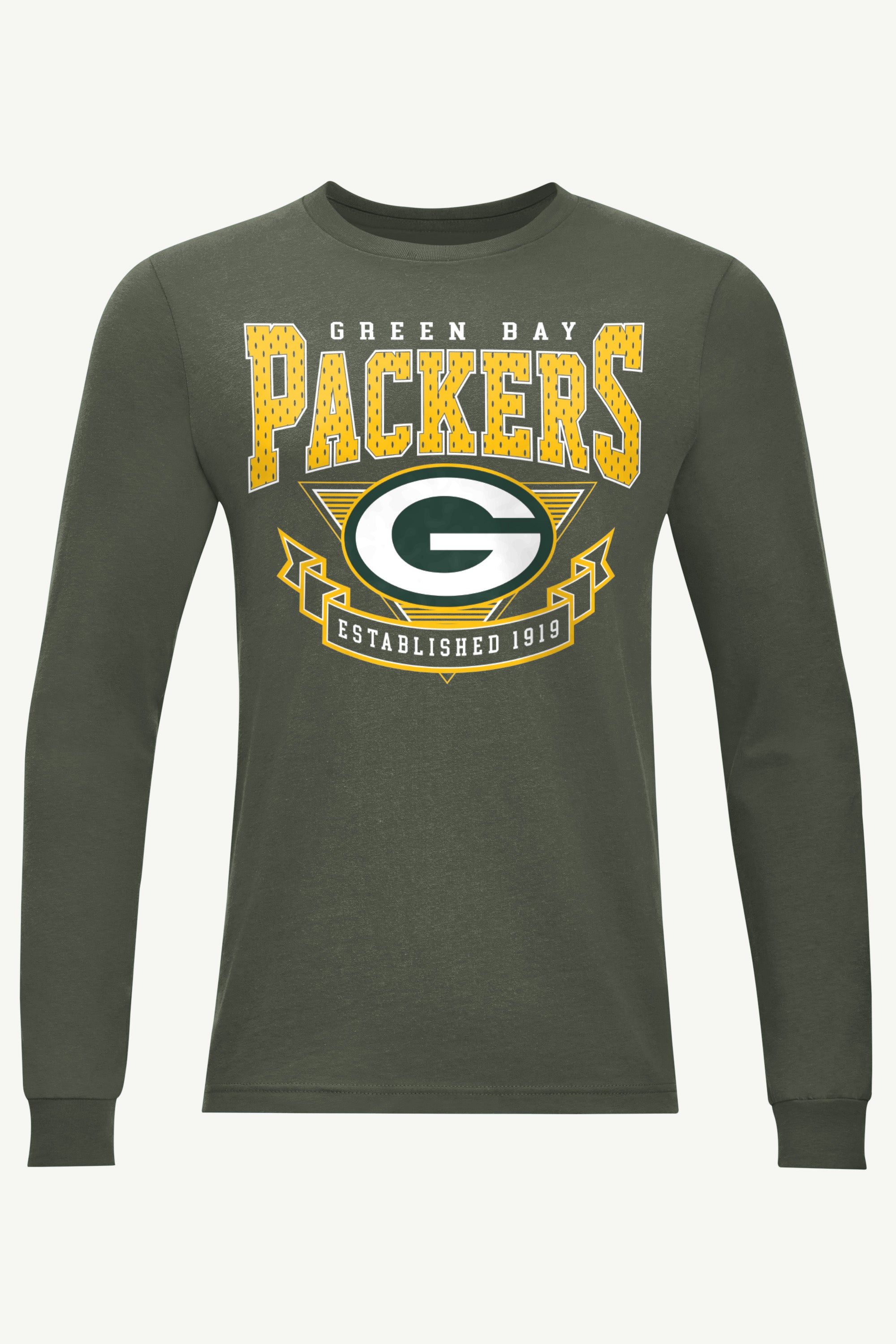 MENS GREEN BAY PACKERS 80's INSPIRED LONG SLEEVE T SHIRT View 1 | Green Bay Packers