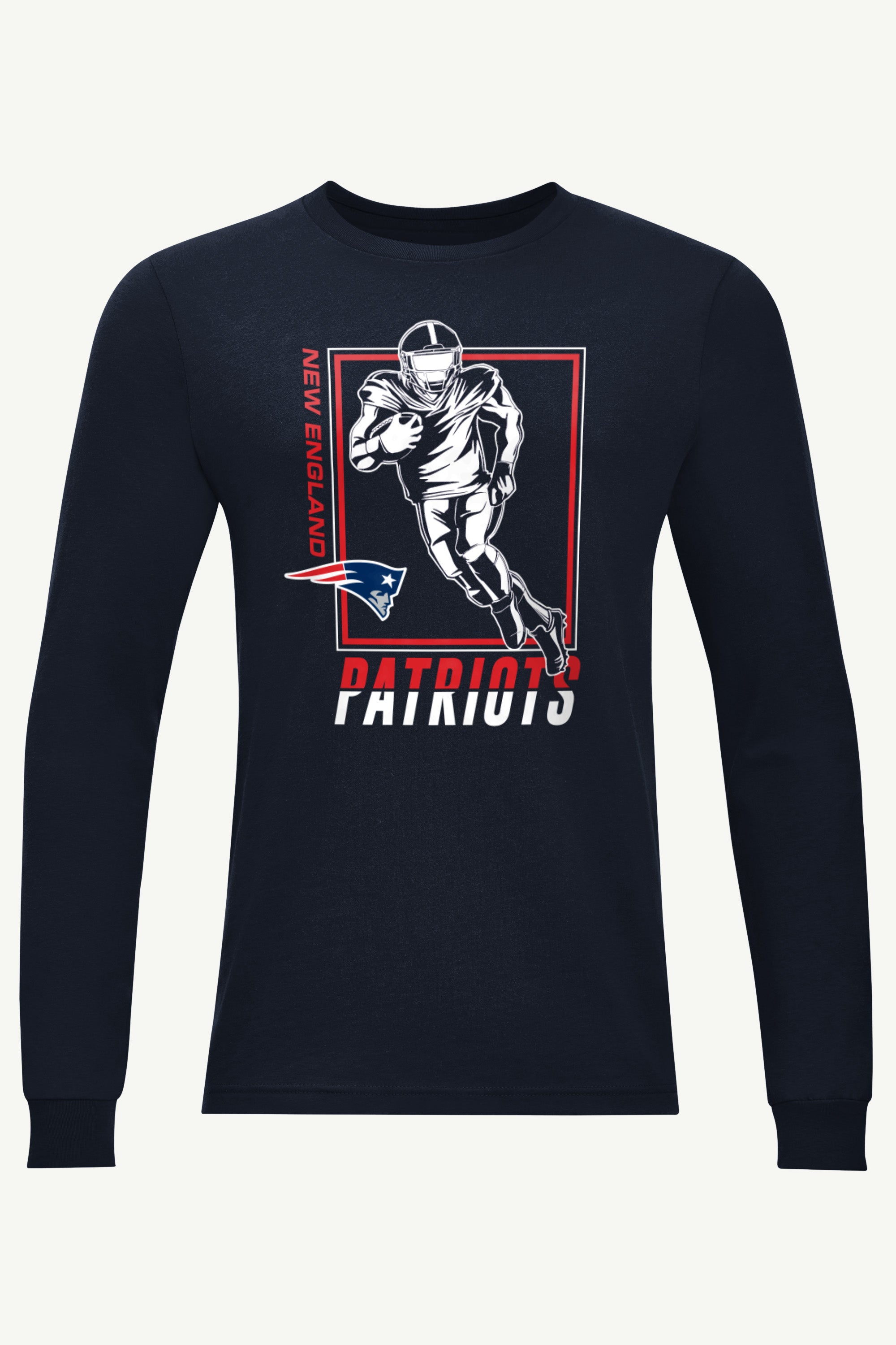 MENS NEW ENGLAND PATRIOTS PLAYER GRID LONG SLEEVE T SHIRT View 1 | Men's T-Shirts