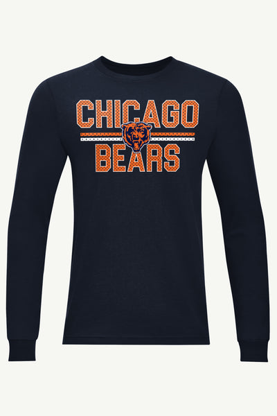 chicago bears dress shirt Men's J. Palmer White Chicago Bears Man-In-Motion Long Sleeve Button-Up Dress  Shirt