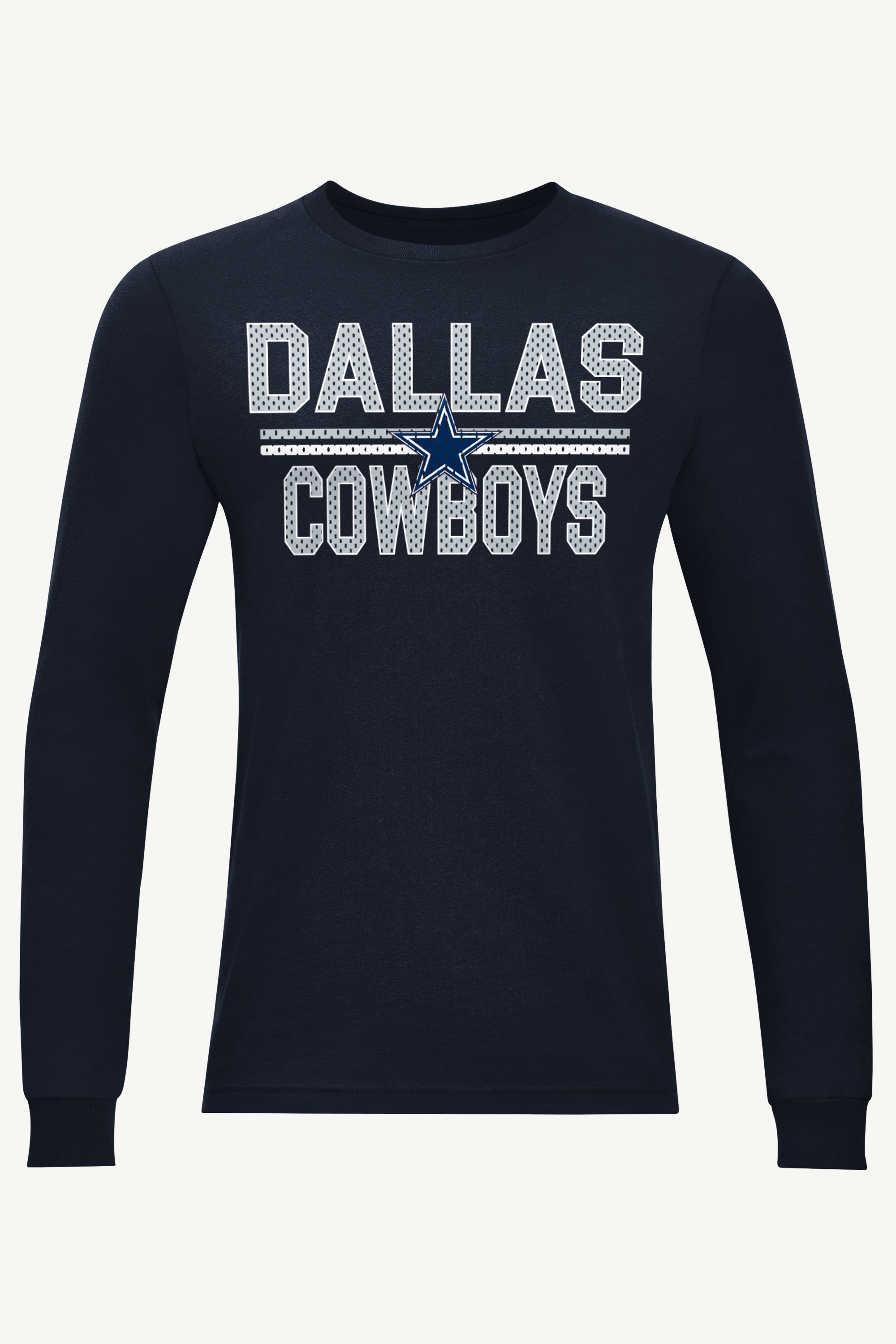 MENS DALLAS COWBOYS MESH LOOK LONG SLEEVE T SHIRT View 1