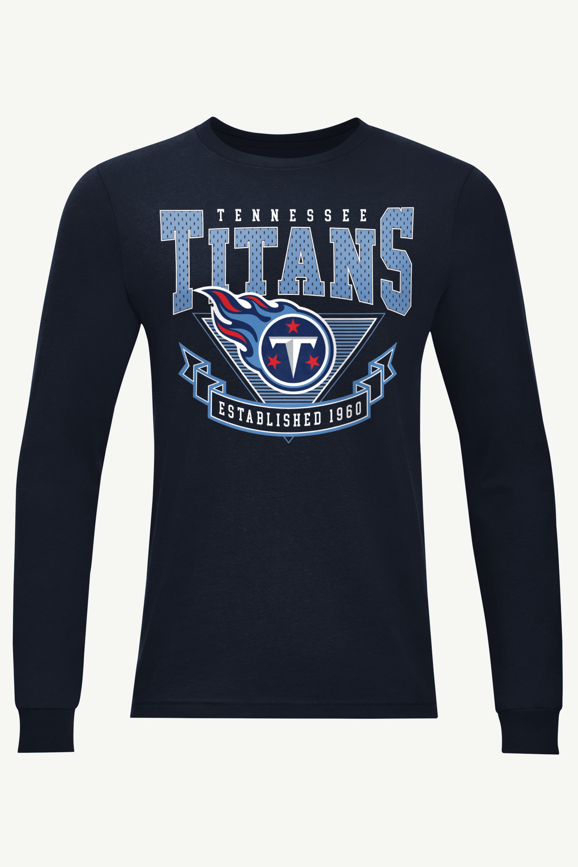 MENS TENNESSEE TITANS 80's INSPIRED LONG SLEEVE T SHIRT View 1 | Men's T-Shirts