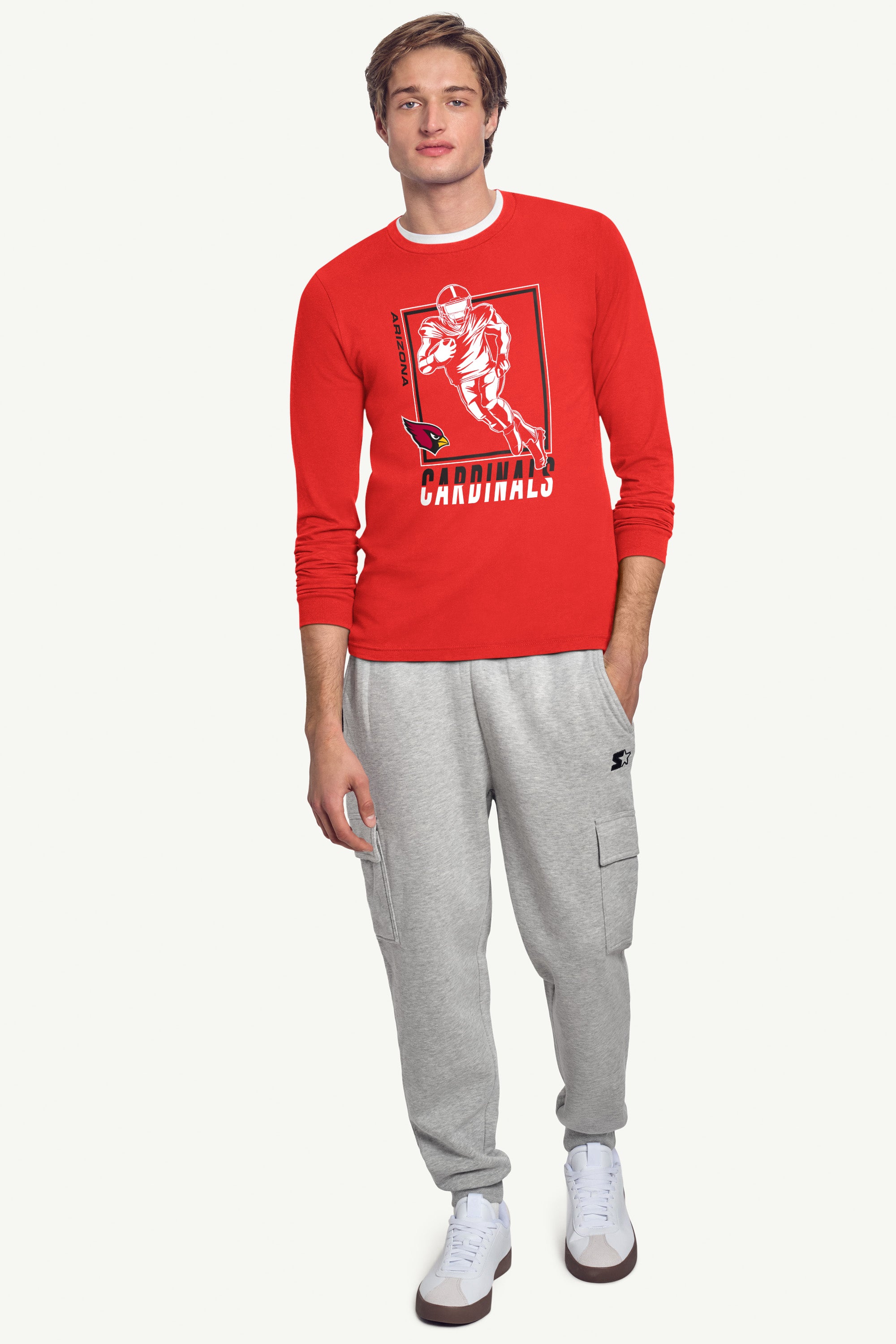 MENS ARIZONA CARDINALS PLAYER GRID LONG SLEEVE T SHIRT View 3 | Arizona Cardinals