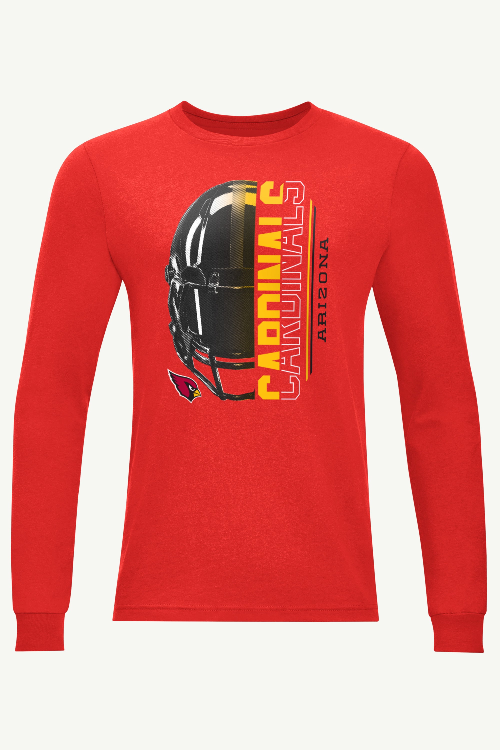 MENS ARIZONA CARDINALS HALF HELMET LONG SLEEVE T SHIRT View 1 | Arizona Cardinals