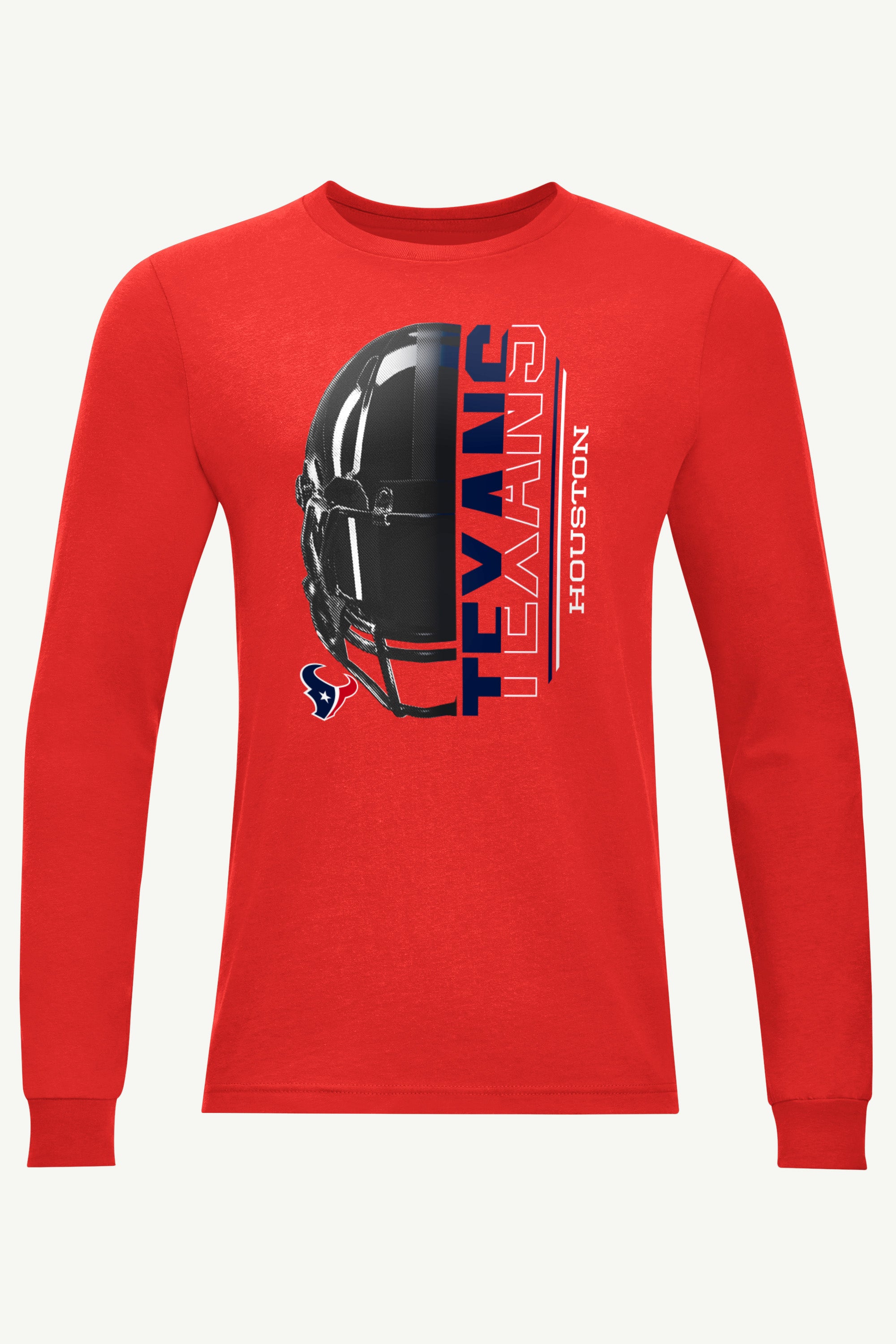 MENS HOUSTON TEXANS HALF HELMET LONG SLEEVE T SHIRT View 1 | Houston Texans
