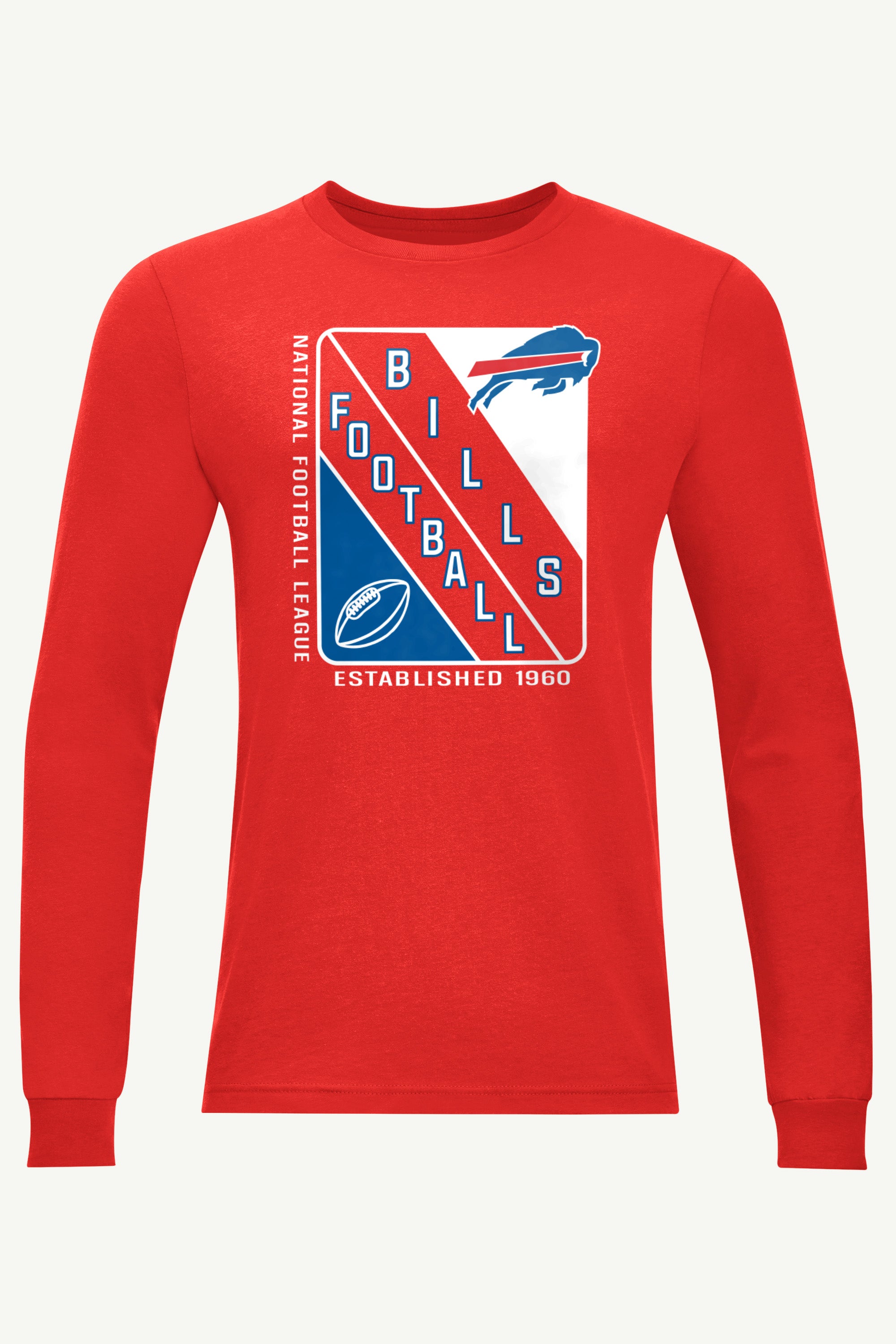 MENS BUFFALO BILLS SHIELD LOGO LONG SLEEVE T SHIRT View 1