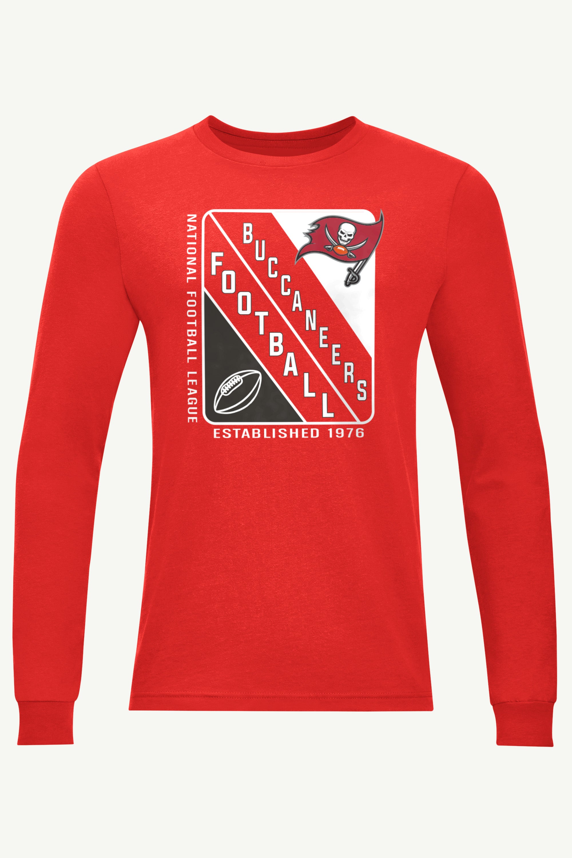 MENS TAMPA BAY BUCCANEERS SHIELD LOGO LONG SLEEVE T SHIRT View 1 | Tampa Bay Buccaneers