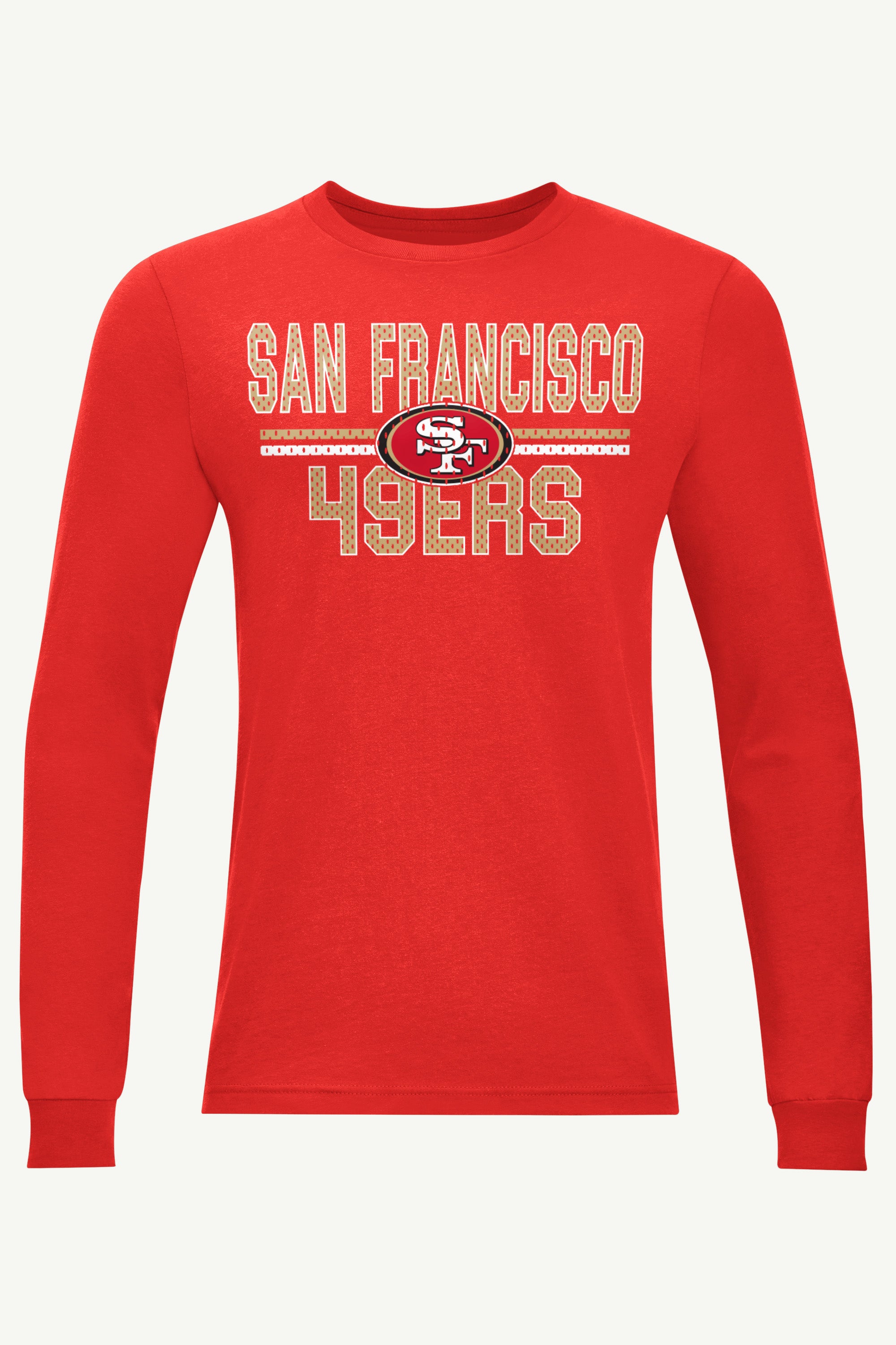 MENS SAN FRANCISCO 49ERs MESH LOOK LONG SLEEVE T SHIRT View 1