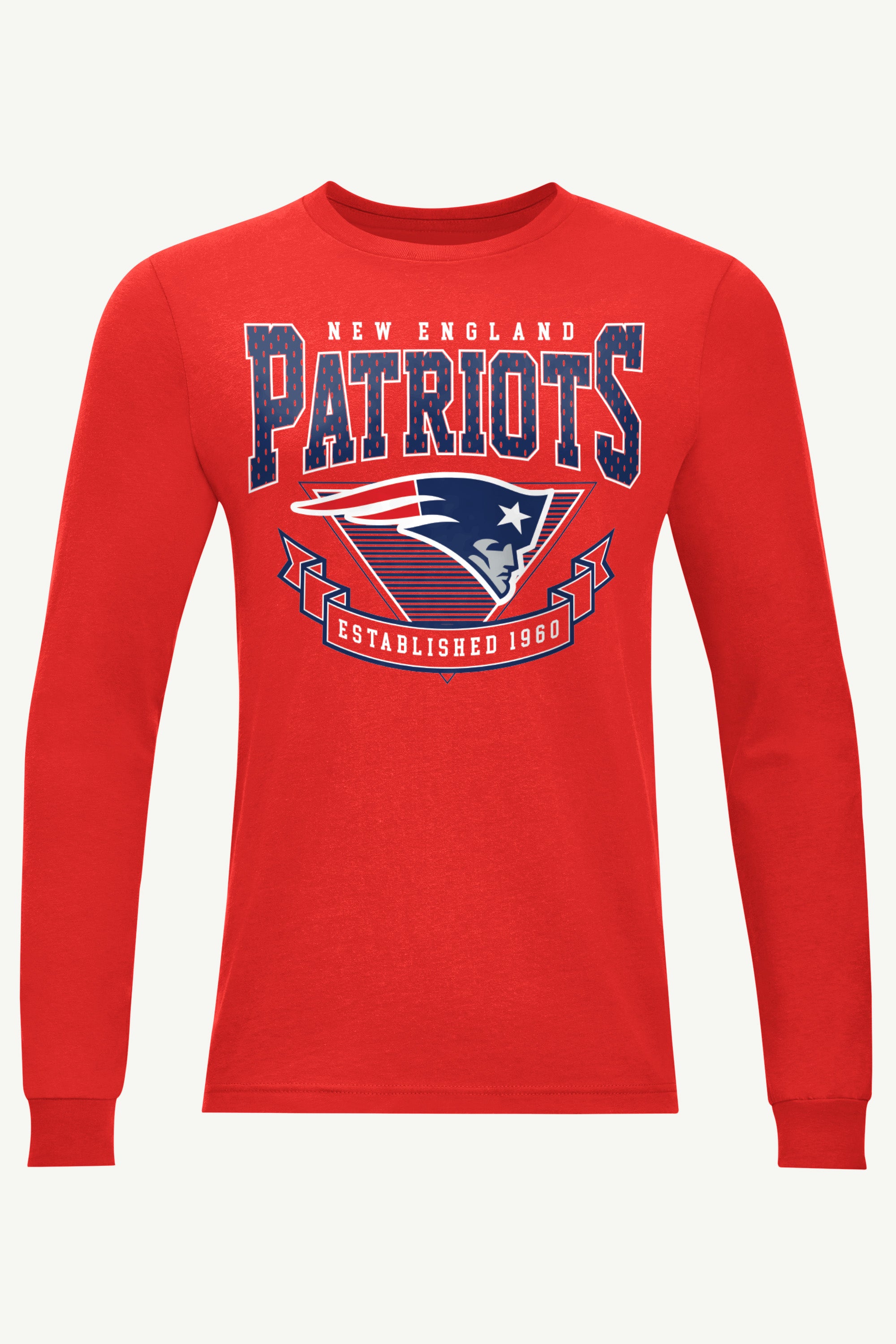 MENS NEW ENGLAND PATRIOTS 80's INSPIRED LONG SLEEVE T SHIRT View 1 | Men's T-Shirts