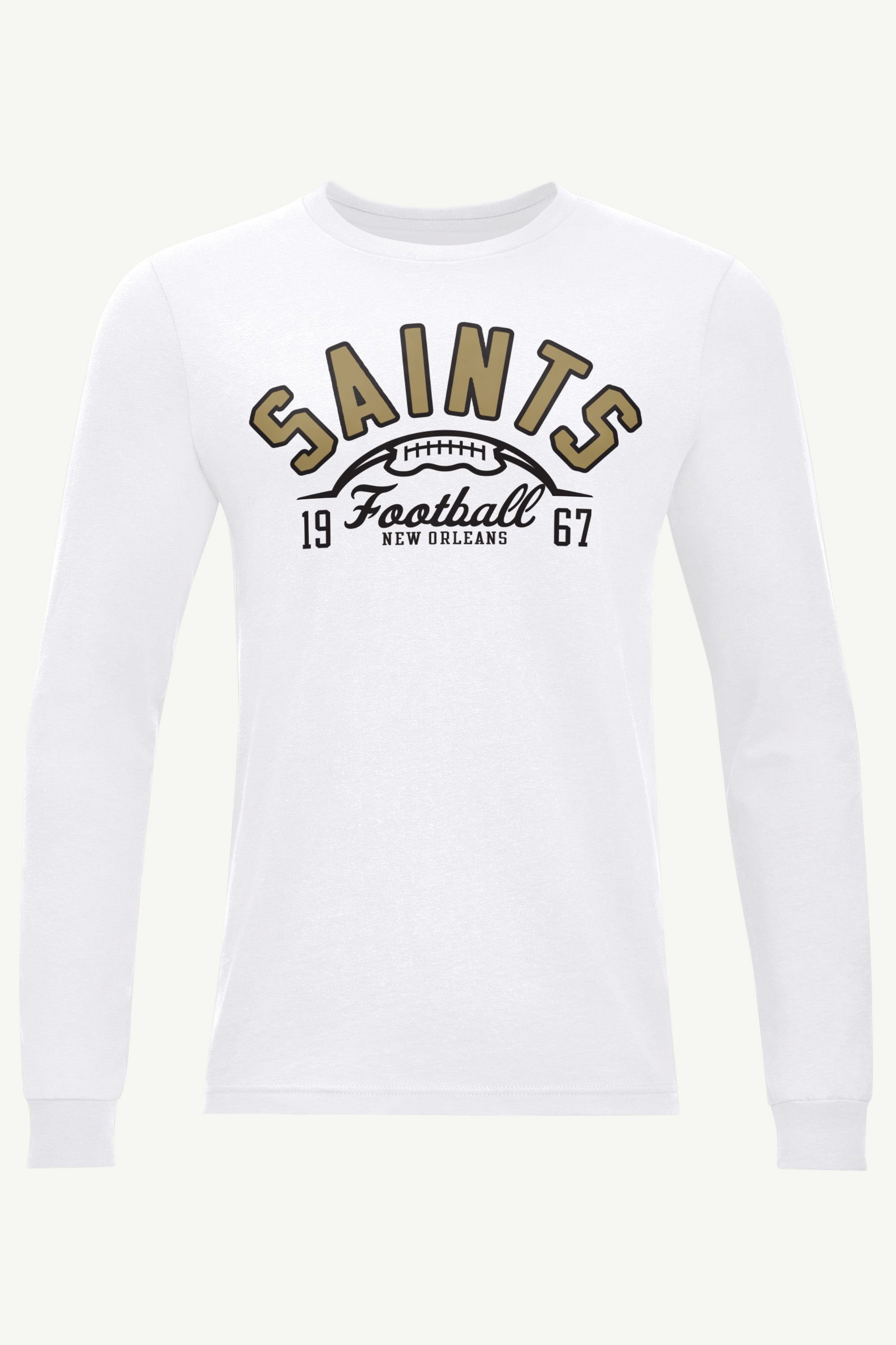 MENS NEW ORLEANS SAINTS HALF BALL LONG SLEEVE T SHIRT View 1 | Men's T-Shirts