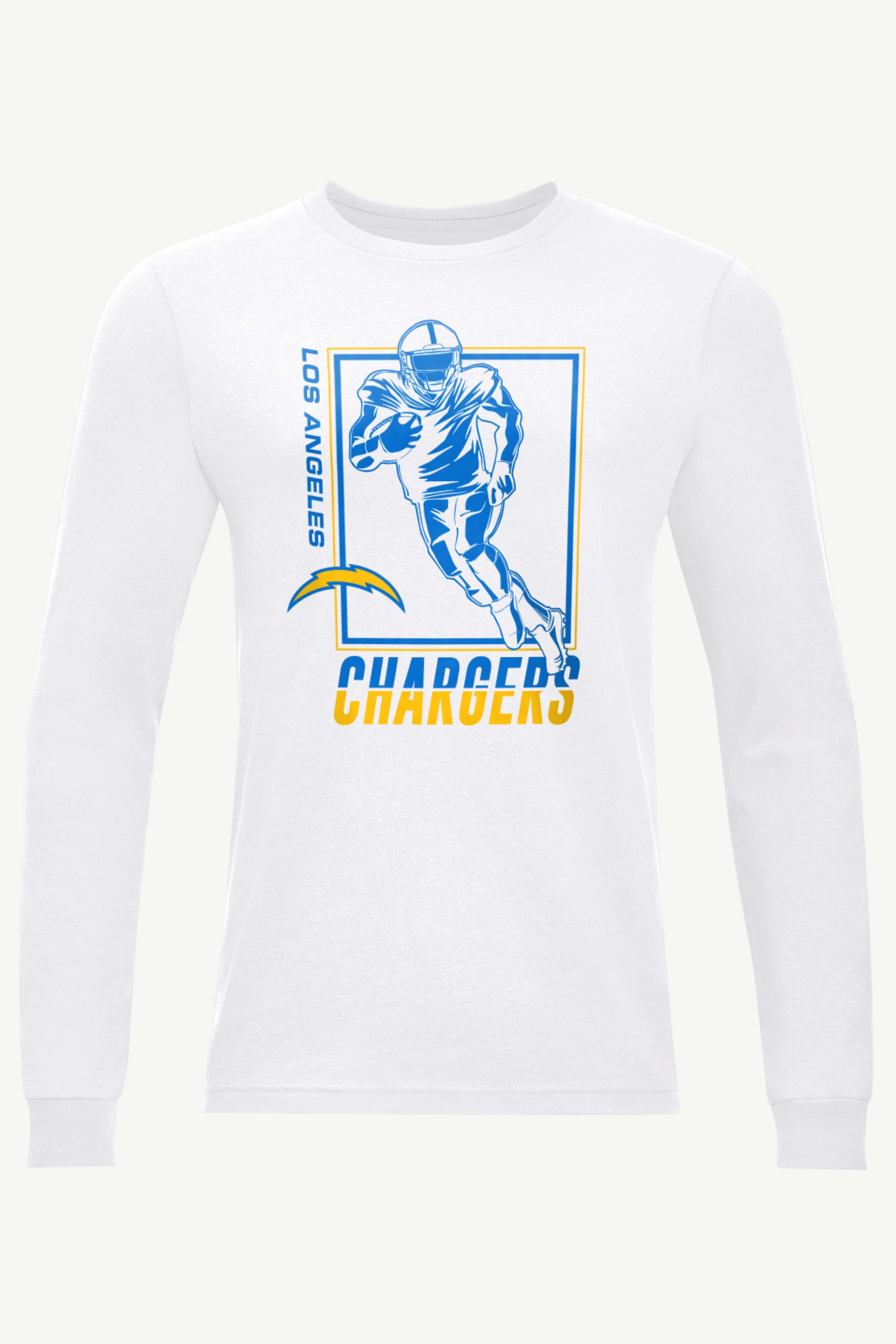 MENS LOS ANGELES CHARGERS PLAYER GRID LONG SLEEVE T SHIRT View 1