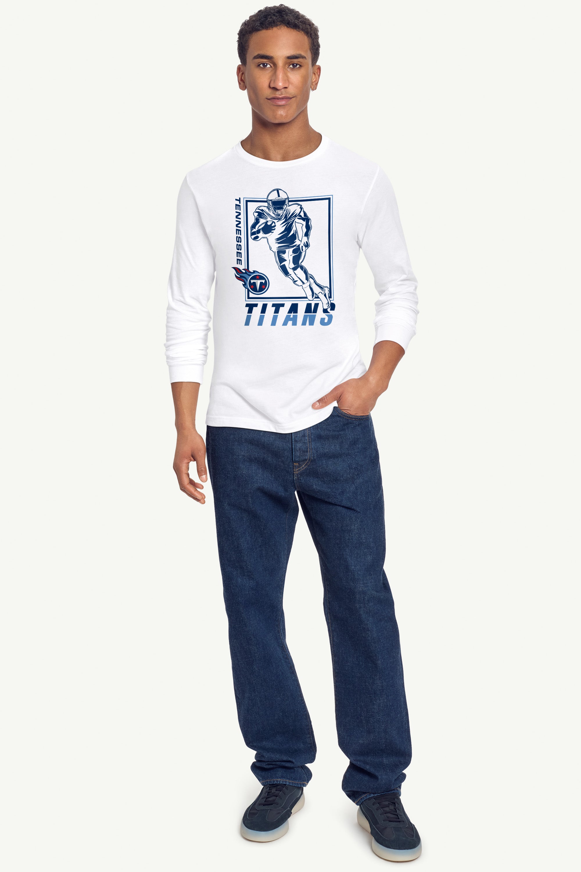 MENS TENNESSEE TITANS PLAYER GRID LONG SLEEVE T SHIRT View 3 | Men's T-Shirts