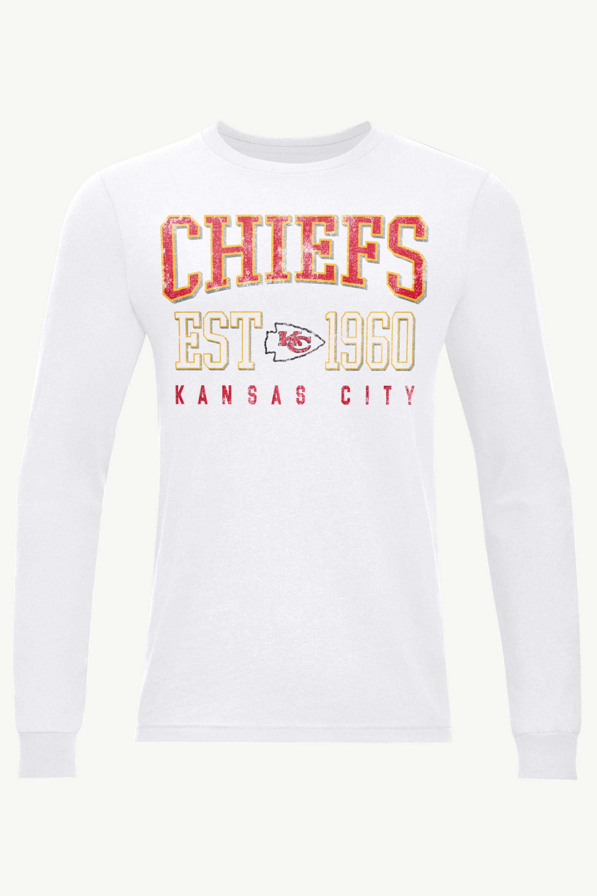 MENS KANSAS CITY CHIEFS RETRO LONG SLEEVE T SHIRT View 1 | Kansas City Chiefs