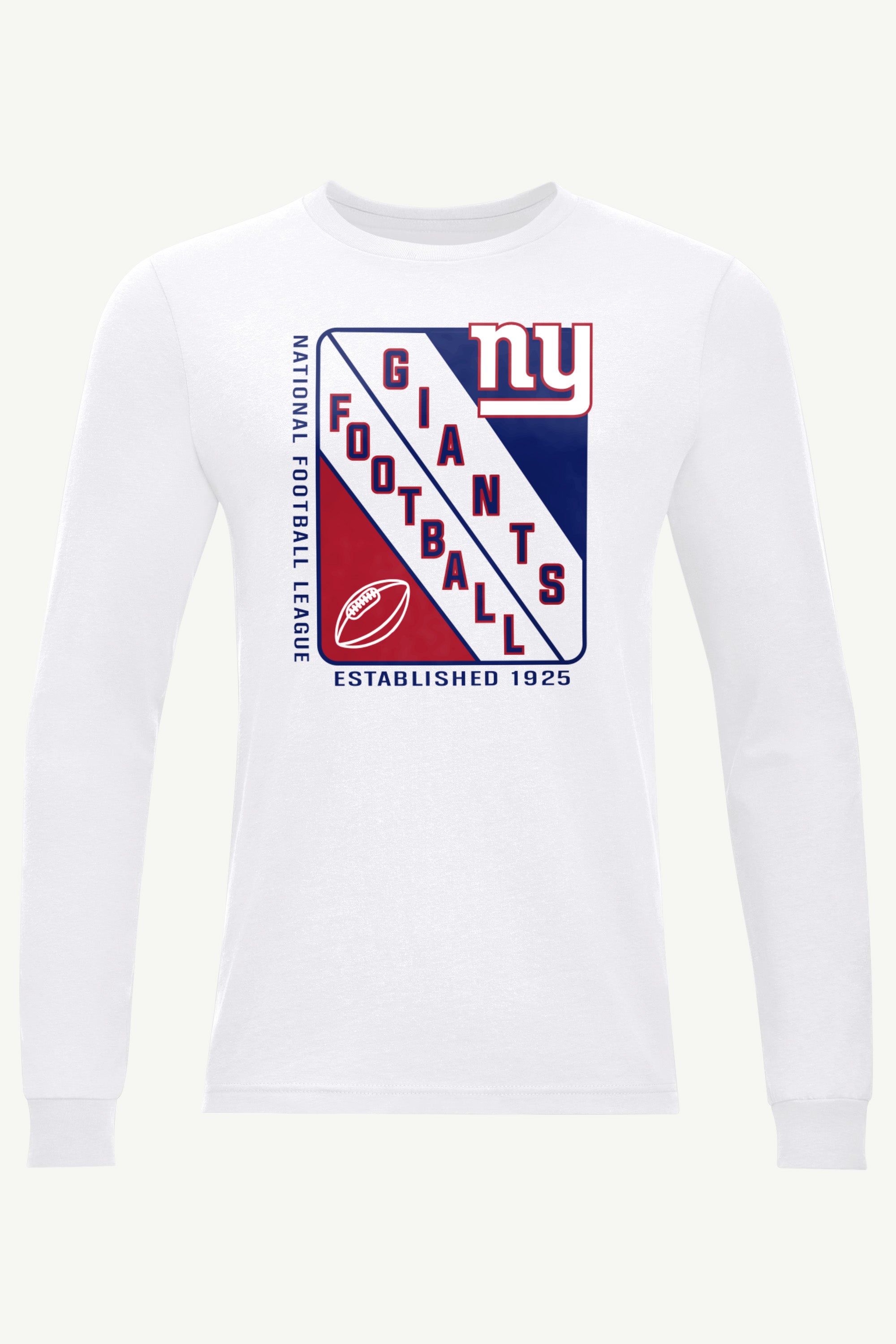 MENS NEW YORK GIANTS SHIELD LOGO LONG SLEEVE T SHIRT View 1