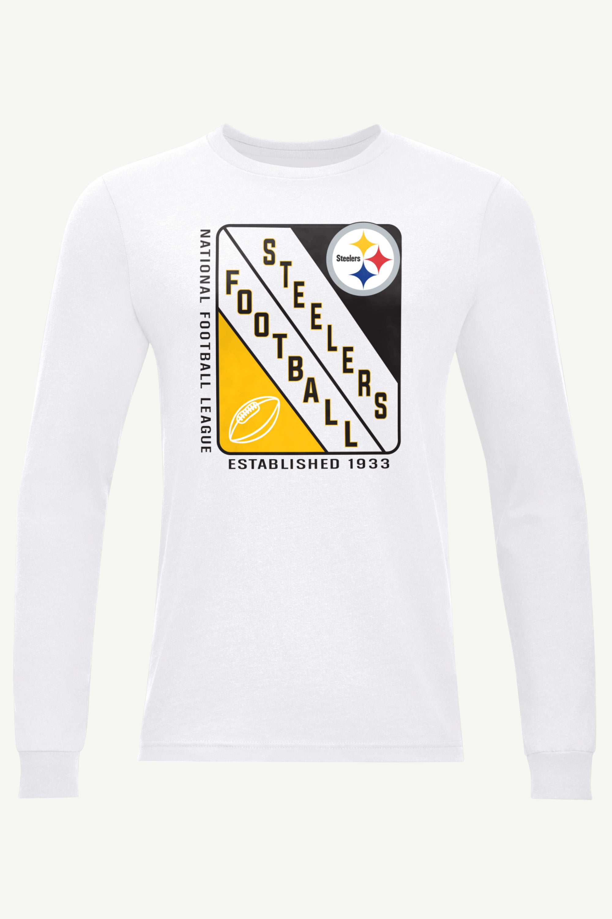 MENS PITTSBURGH STEELERS SHIELD LOGO LONG SLEEVE T SHIRT View 1 | NFL MENS PITTSBURGH STEELERS SHIELD LOGO LONG SLEEVE T SHIRT View 1 | NFL
