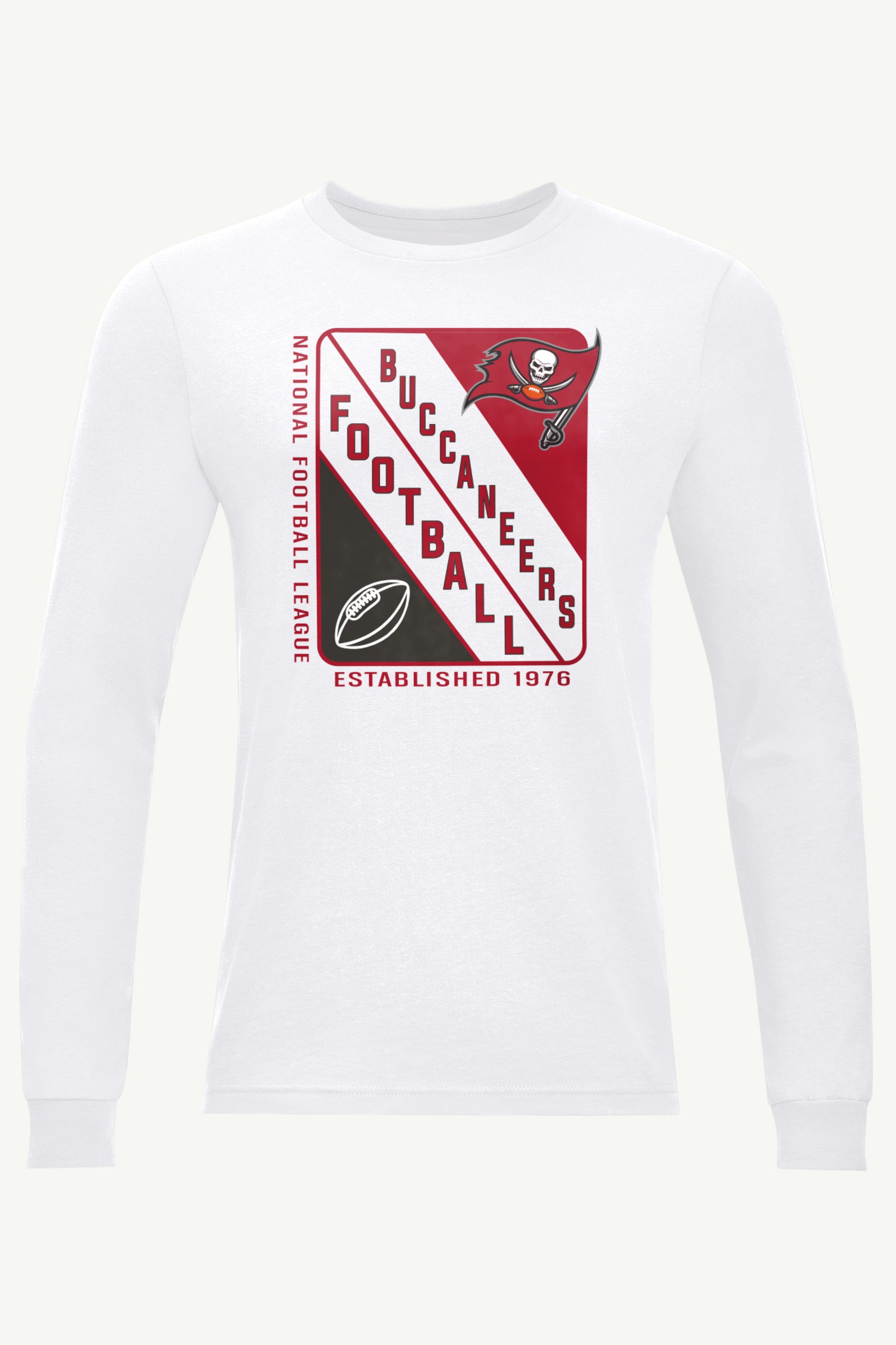 MENS TAMPA BAY BUCCANEERS SHIELD LOGO LONG SLEEVE T SHIRT View 1 | Tampa Bay Buccaneers