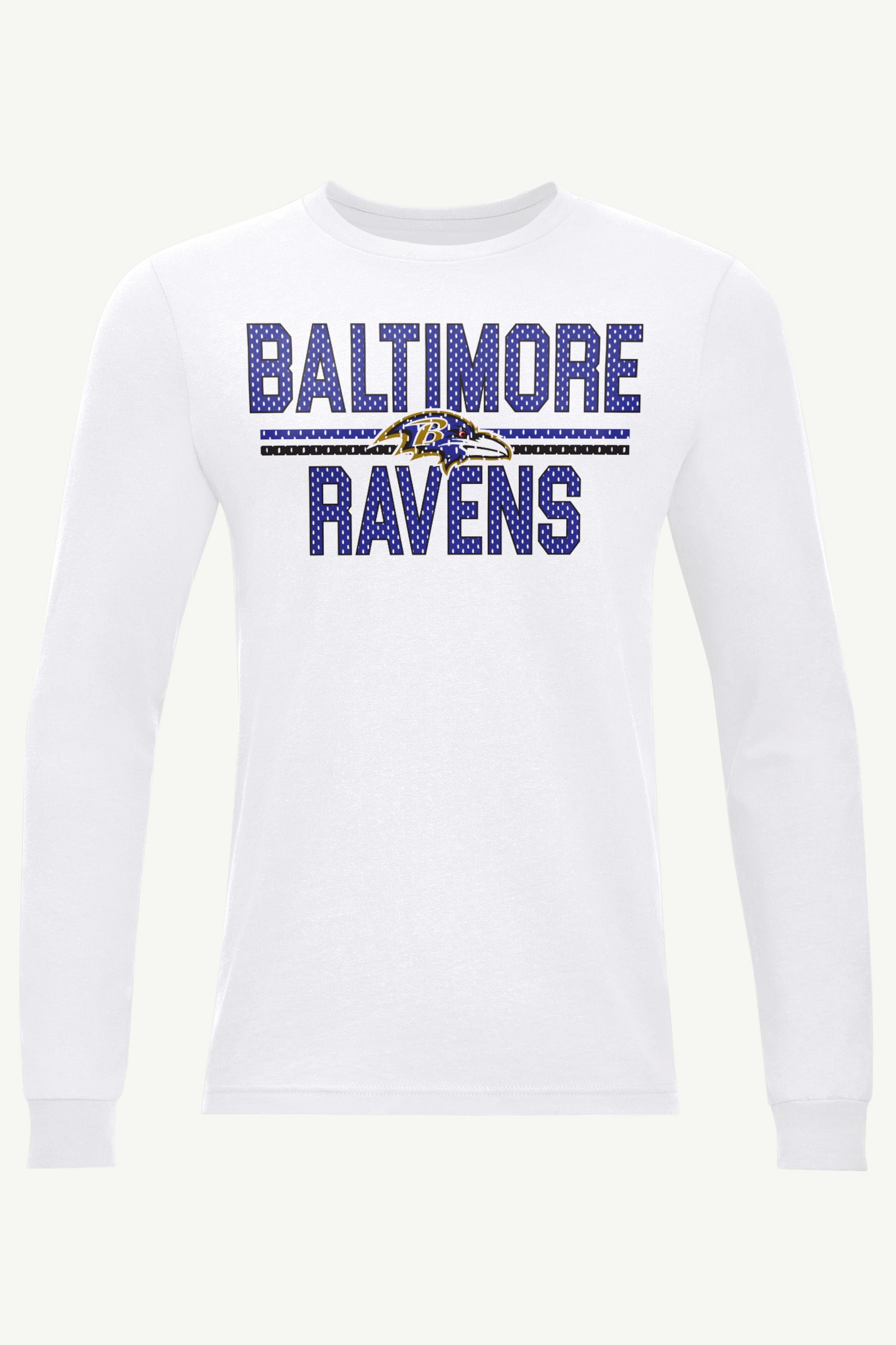 MENS BALTIMORE RAVENS MESH LOOK LONG SLEEVE T SHIRT View 1 | Baltimore Ravens