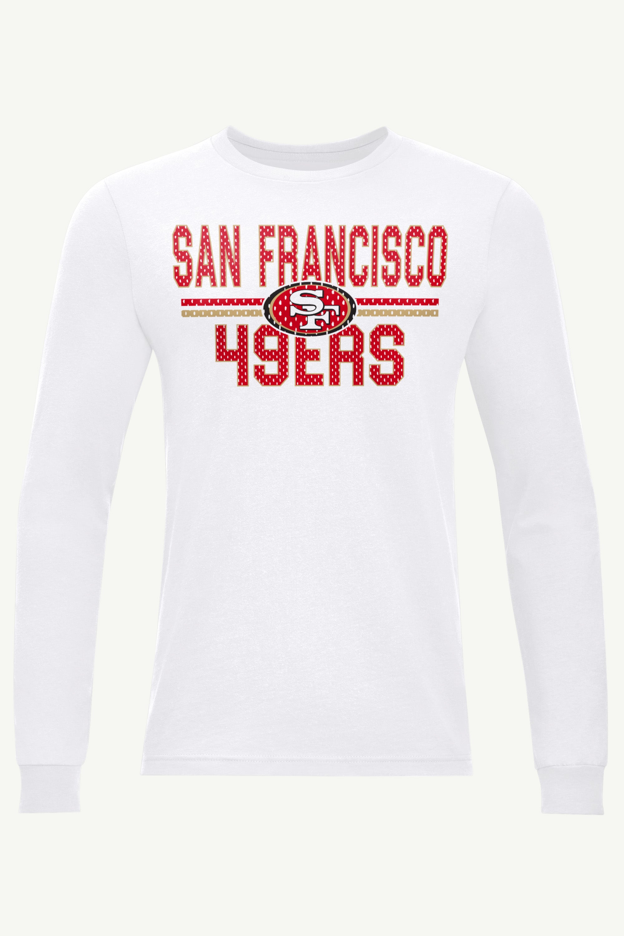 MENS SAN FRANCISCO 49ERs MESH LOOK LONG SLEEVE T SHIRT View 1 | NFL
