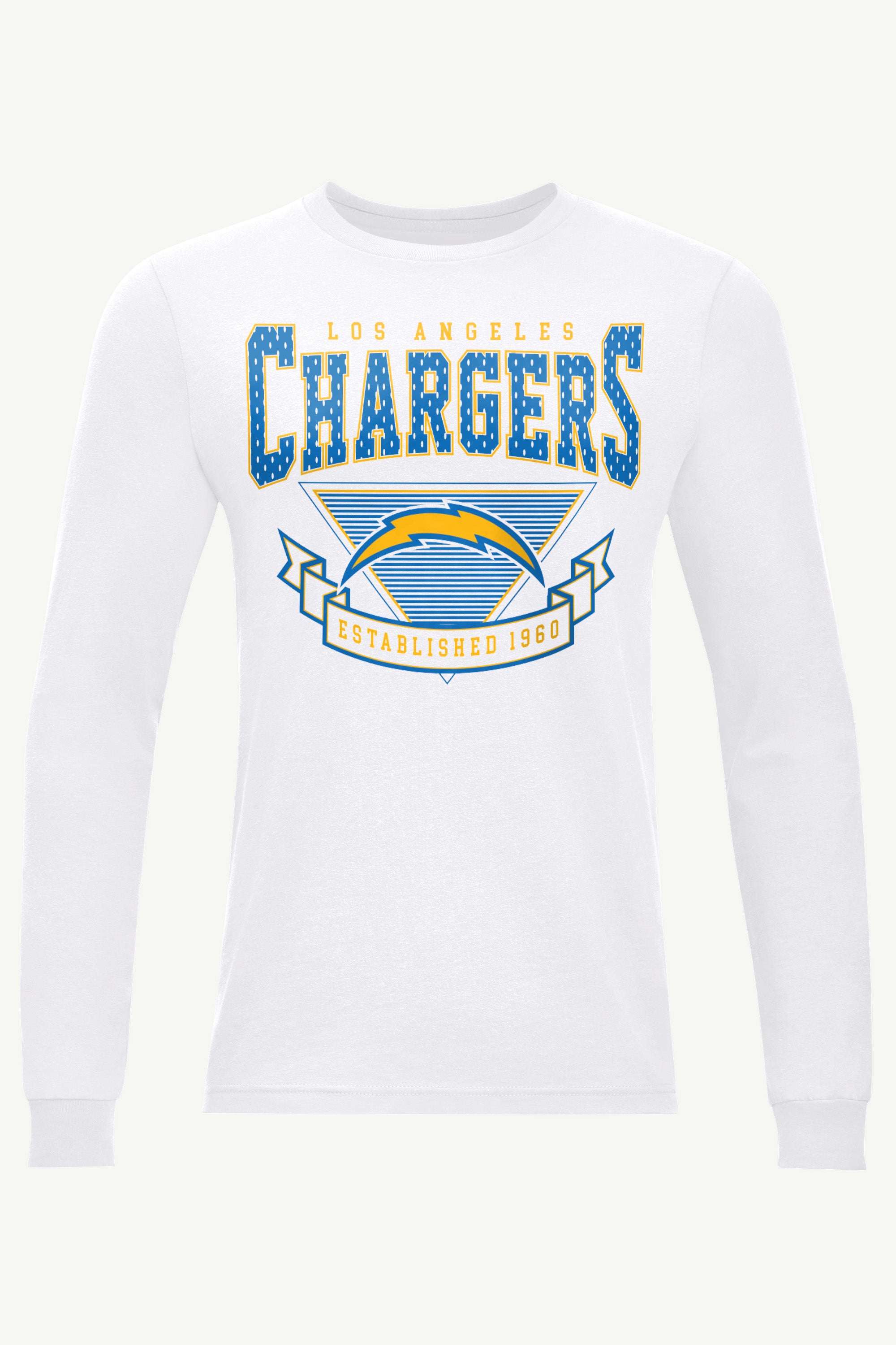 MENS LOS ANGELES CHARGERS 80's INSPIRED LONG SLEEVE T SHIRT View 1 | Men's T-Shirts