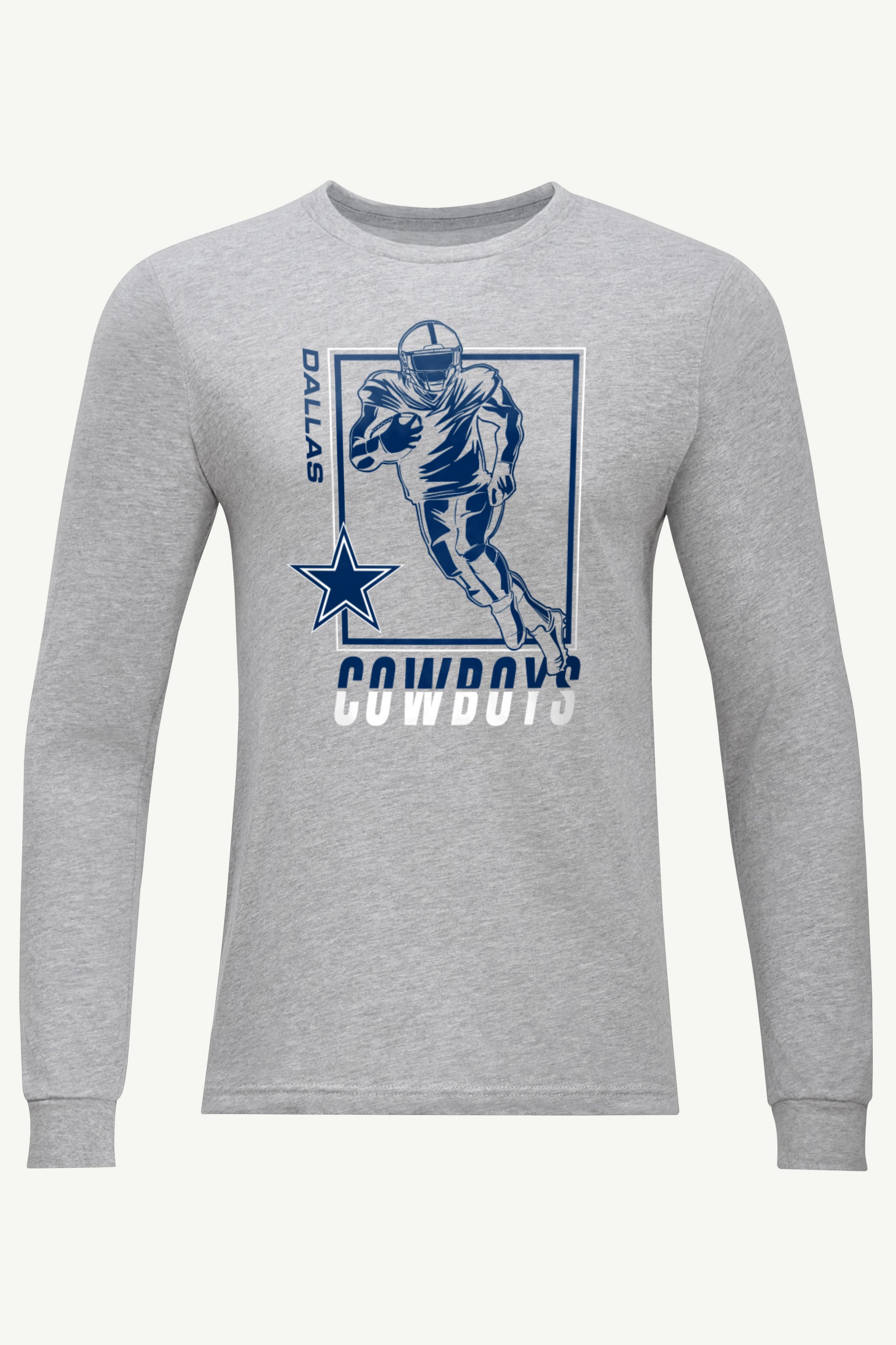 MENS DALLAS COWBOYS PLAYER GRID LONG SLEEVE T SHIRT View 1 | Men's T-Shirts