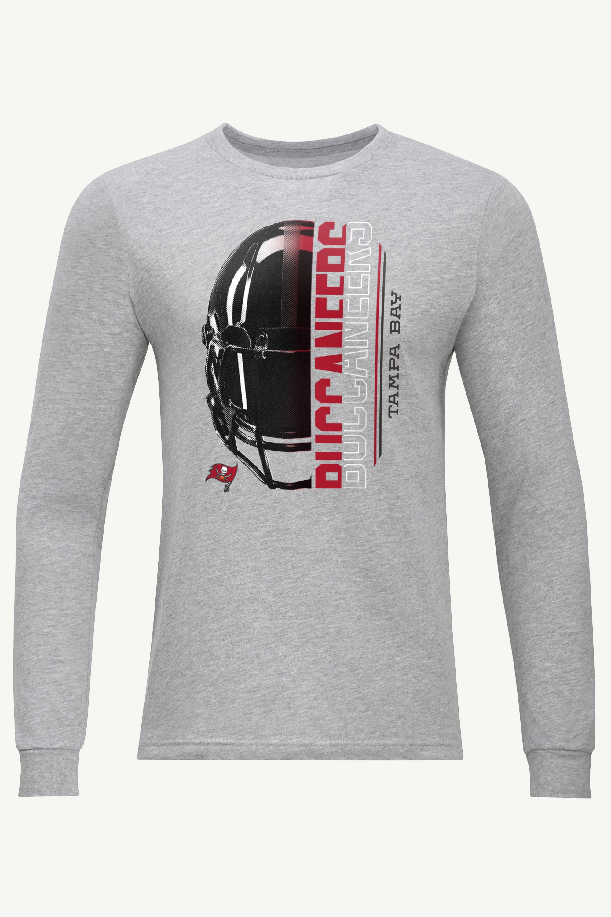 MENS TAMPA BAY BUCCANEERS HALF HELMET LONG SLEEVE T SHIRT View 1 | Tampa Bay Buccaneers