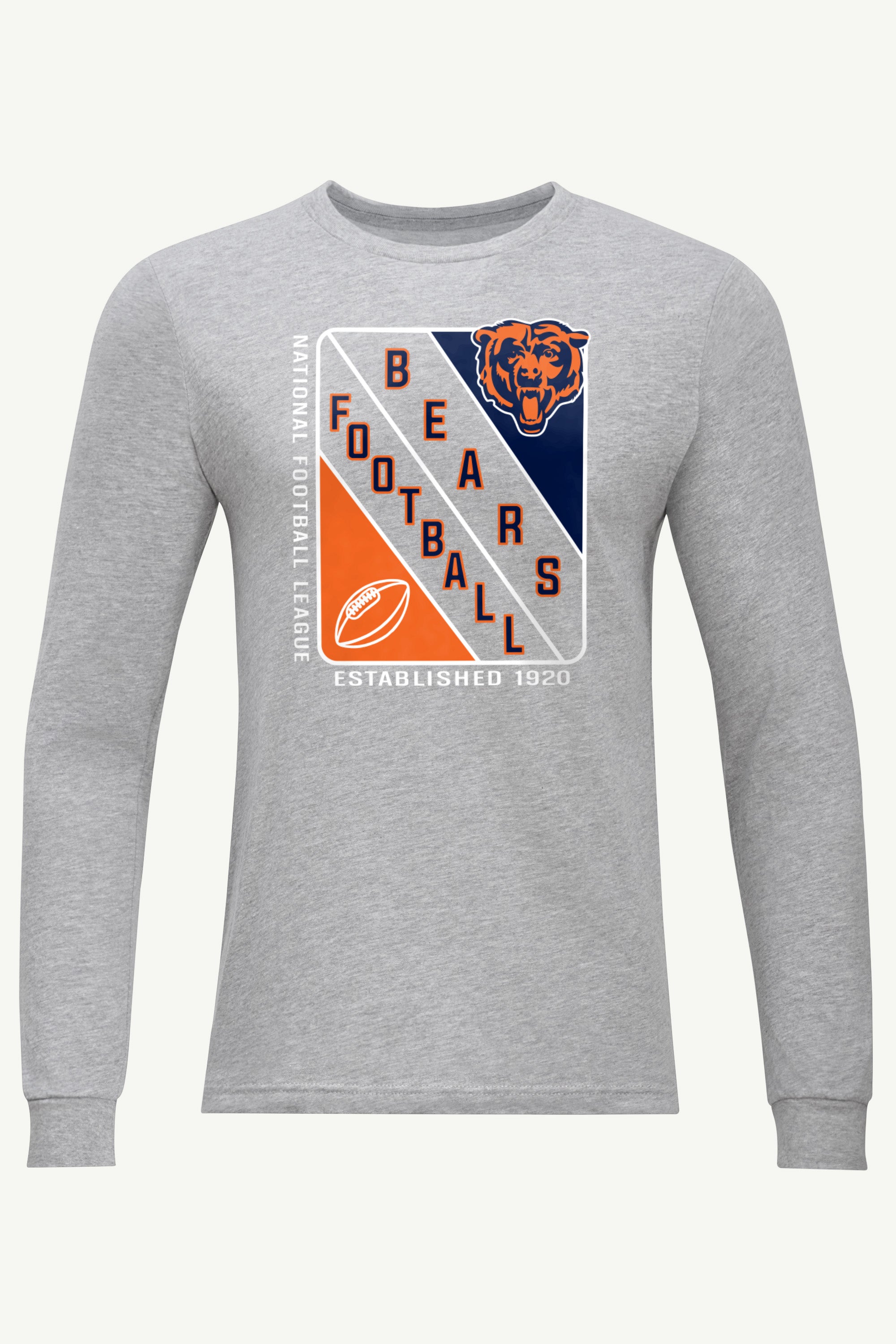 MENS CHICAGO BEARS SHIELD LOGO LONG SLEEVE T SHIRT View 1 | Chicago Bears