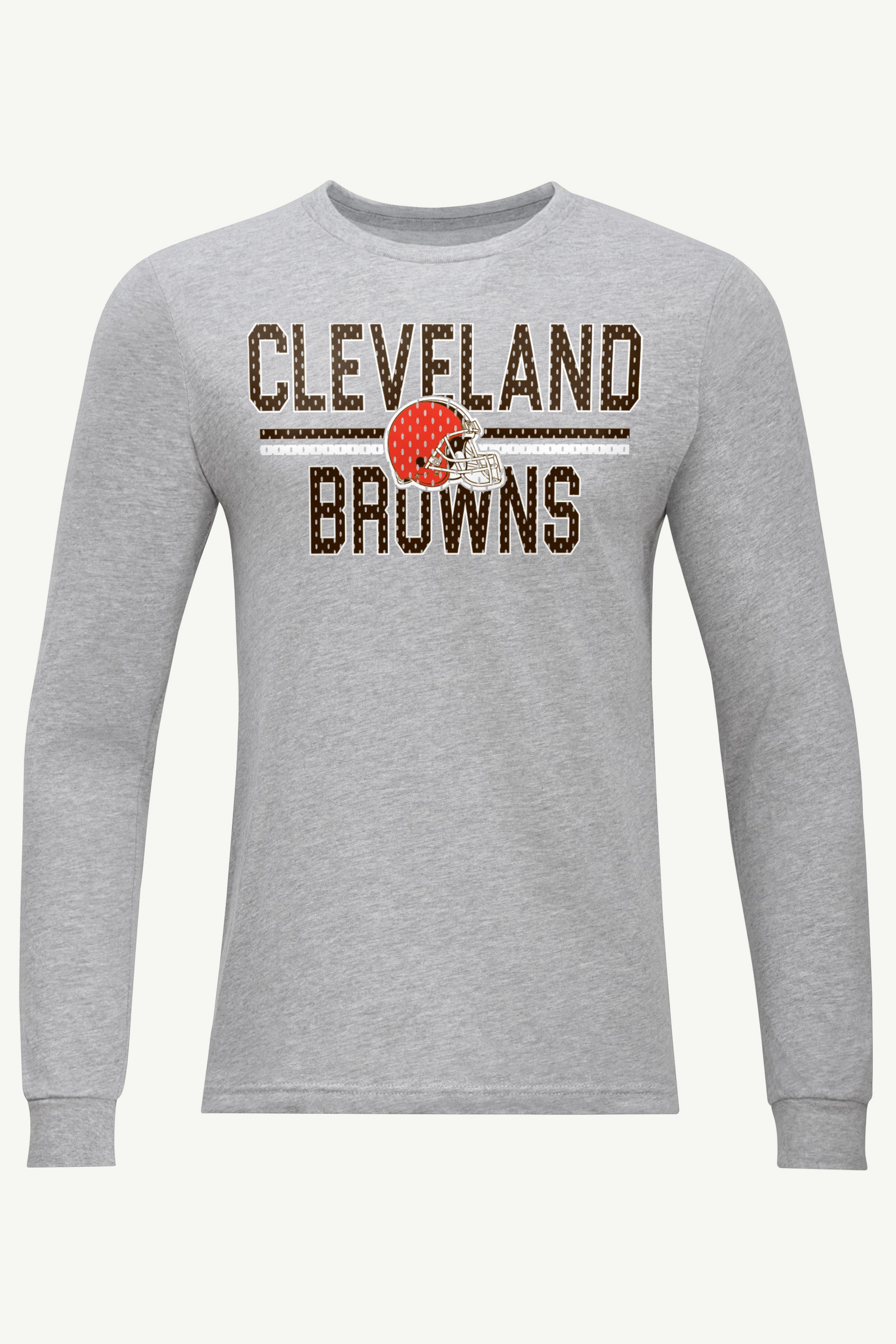 MENS CLEVELAND BROWNS MESH LOOK LONG SLEEVE T SHIRT View 1 | Men's T-Shirts