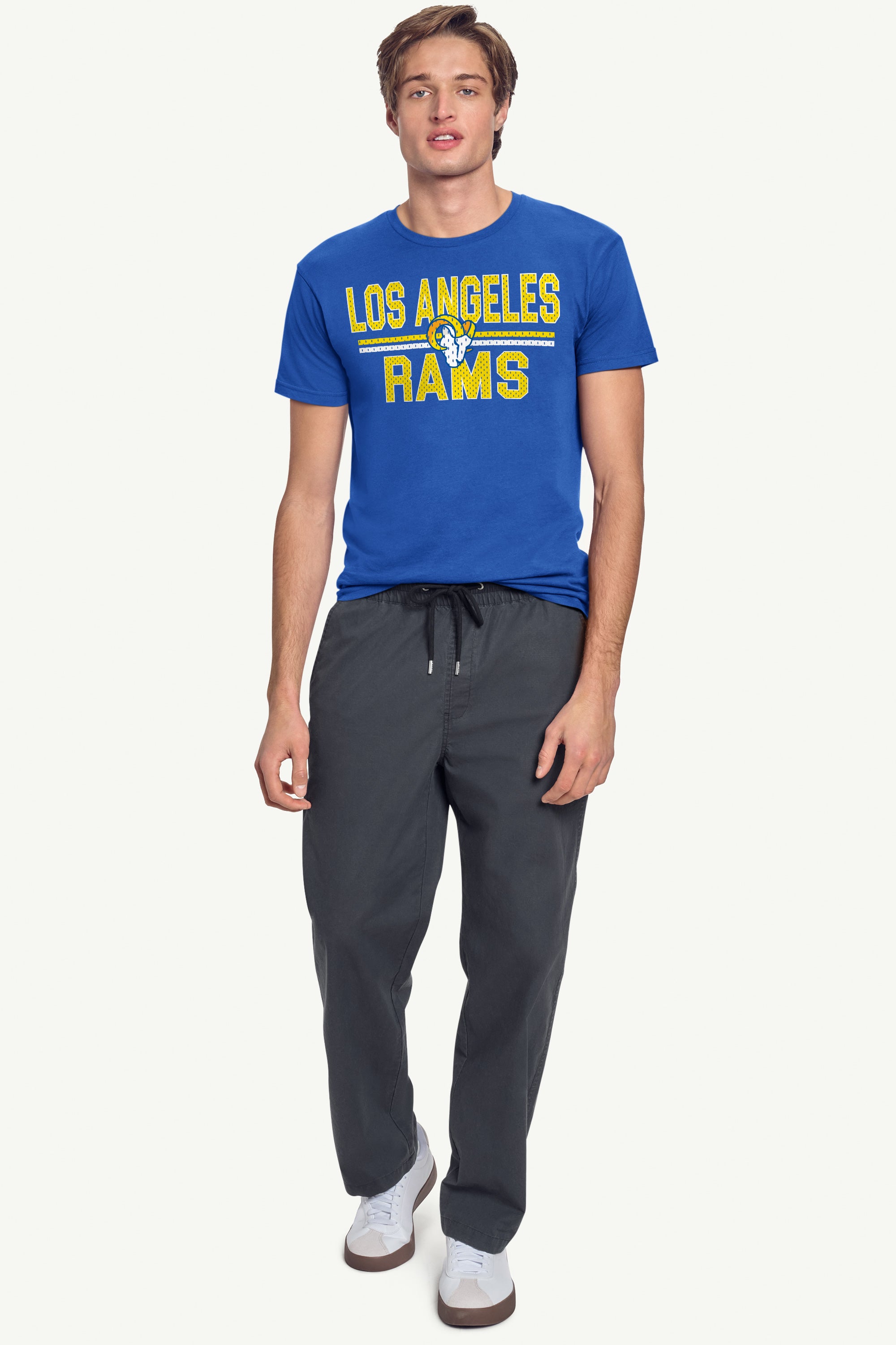 MENS LOS ANGELES RAMS MESH LOOK T SHIRT View 3 | Los Angeles Rams
