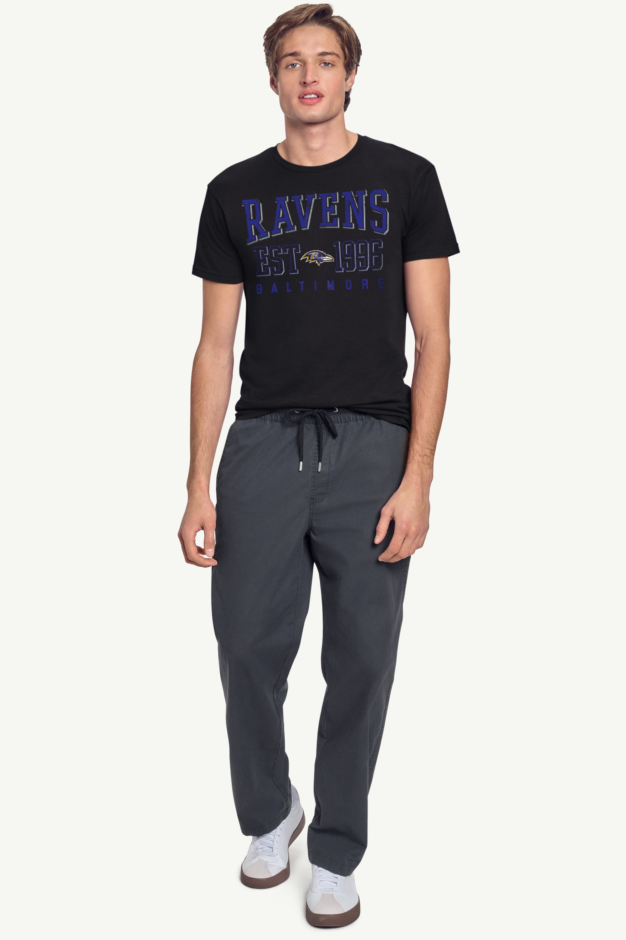 MENS BALTIMORE RAVENS RETRO T SHIRT View 3 | Baltimore Ravens