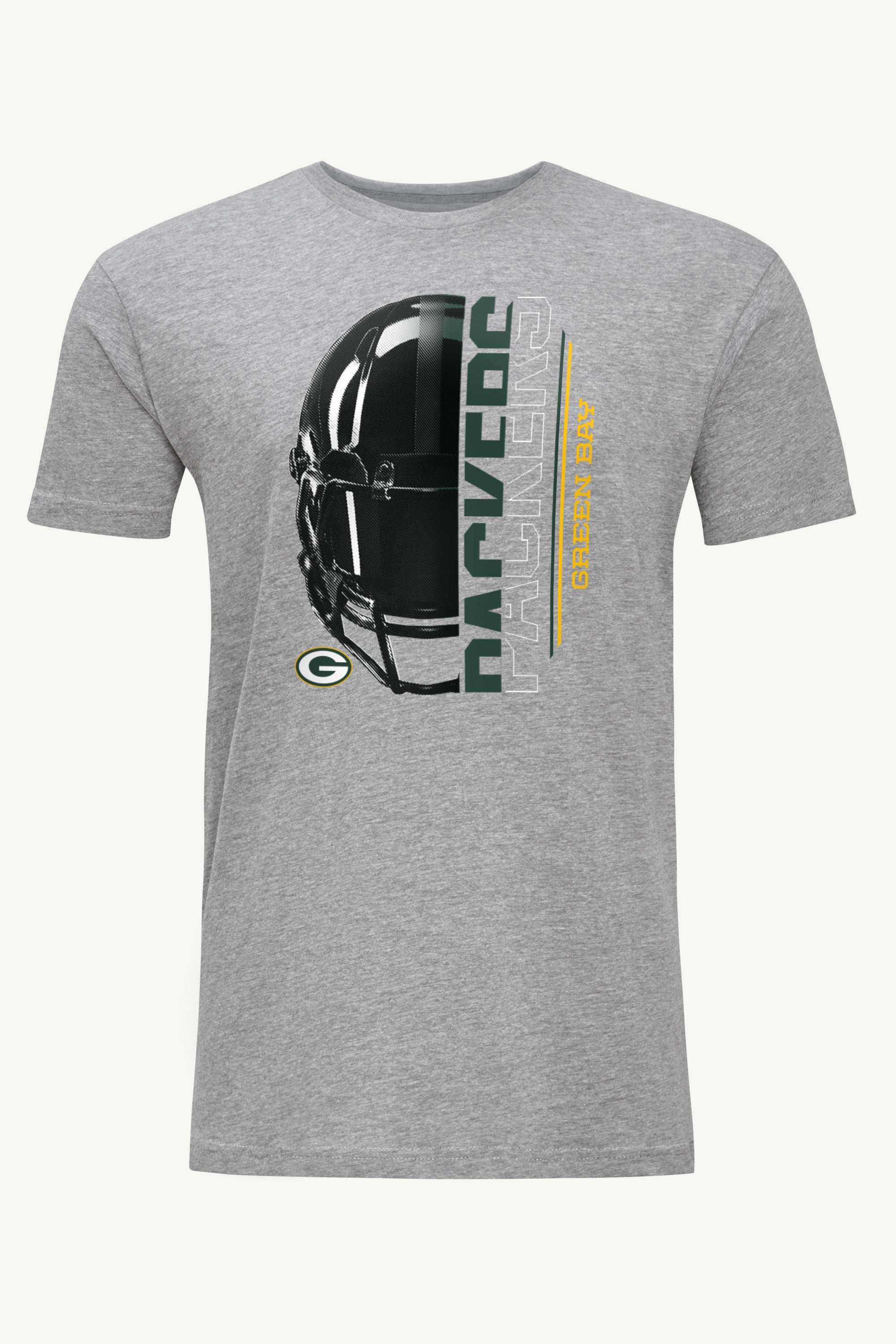 MENS GREEN BAY PACKERS HALF HELMET T SHIRT View 1 | Green Bay Packers