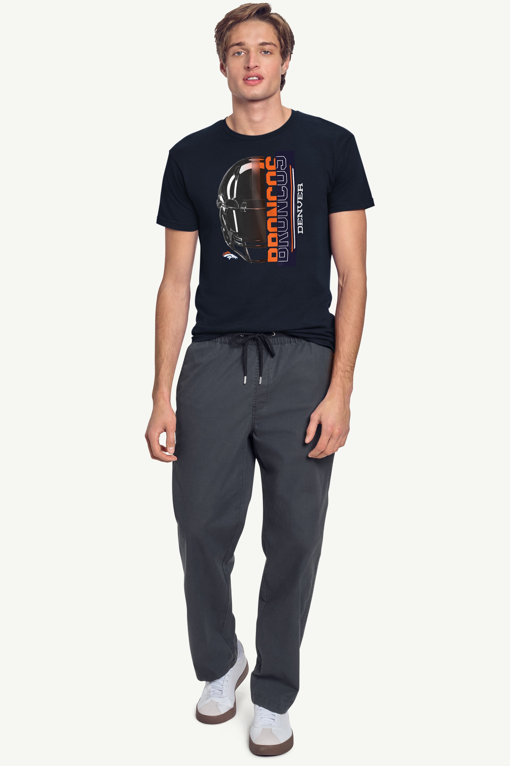 MENS DENVER BRONCOS HALF HELMET T SHIRT View 3 | Denver Broncos