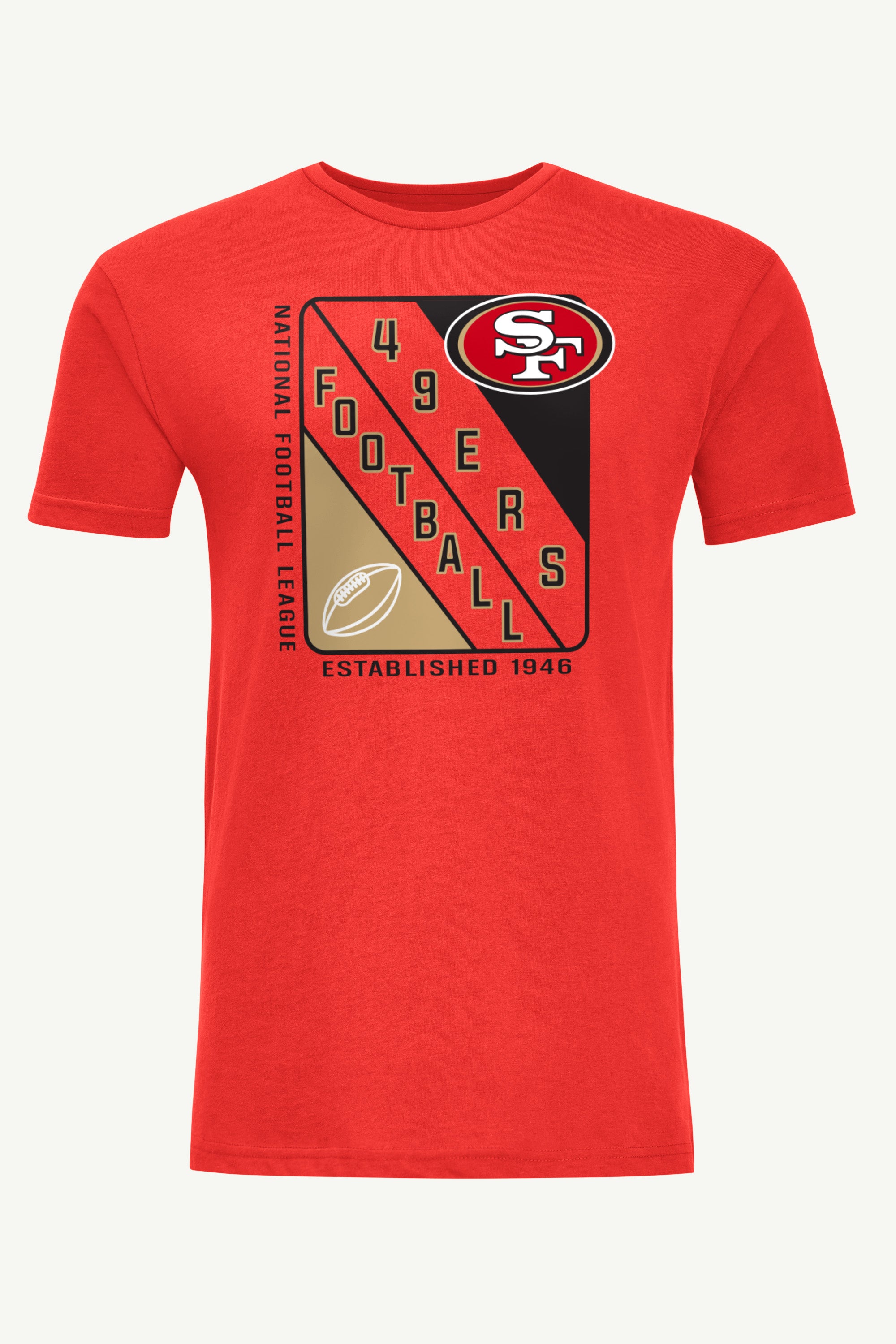 MENS SAN FRANCISCO 49ERs SHIELD LOGO T SHIRT View 1 | NFL