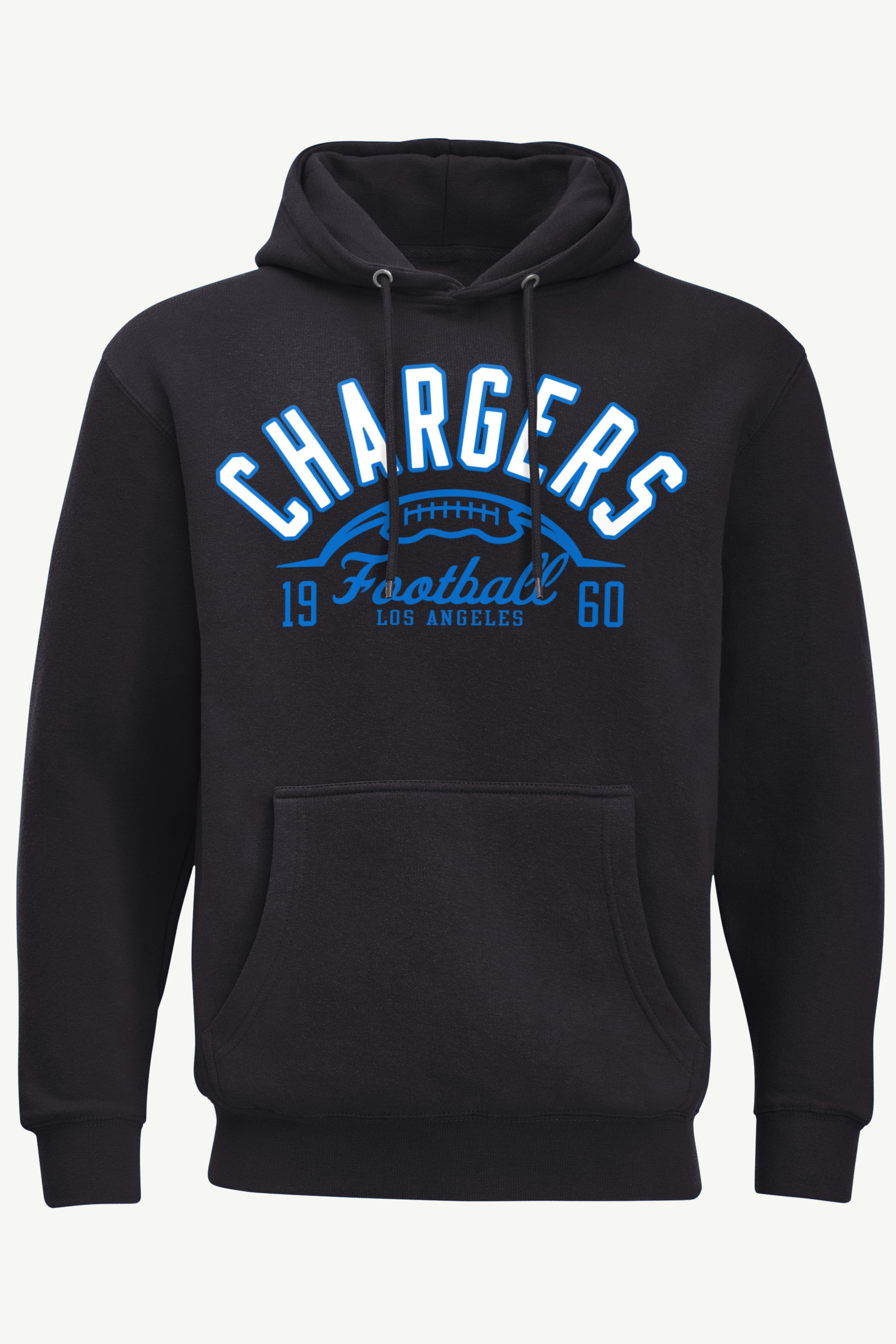 MENS LOS ANGELES CHARGERS HALF BALL HOODIE View 4