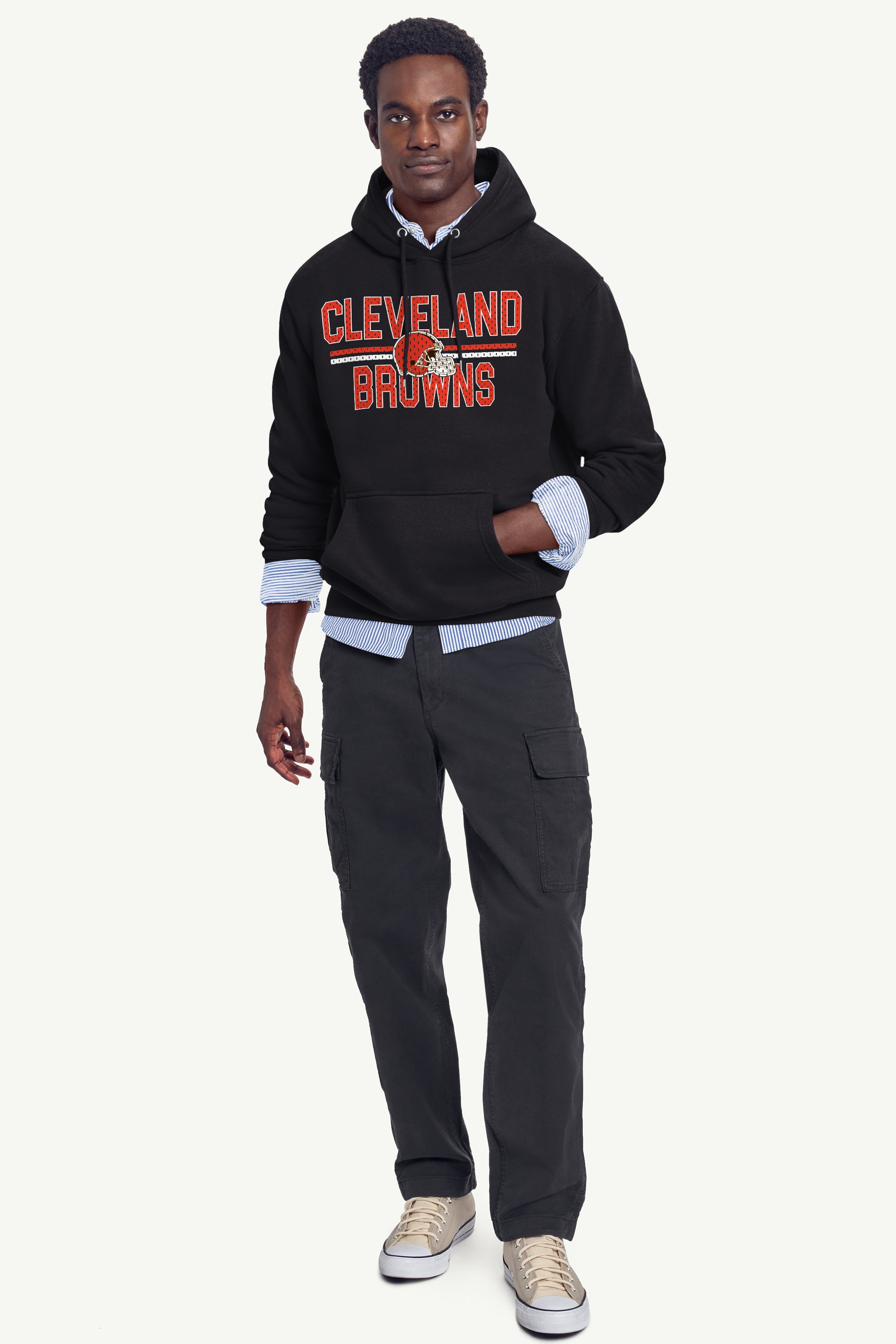 MENS CLEVELAND BROWNS MESH LOOK HOODIE View 2 | NFL MENS CLEVELAND BROWNS MESH LOOK HOODIE View 2 | NFL