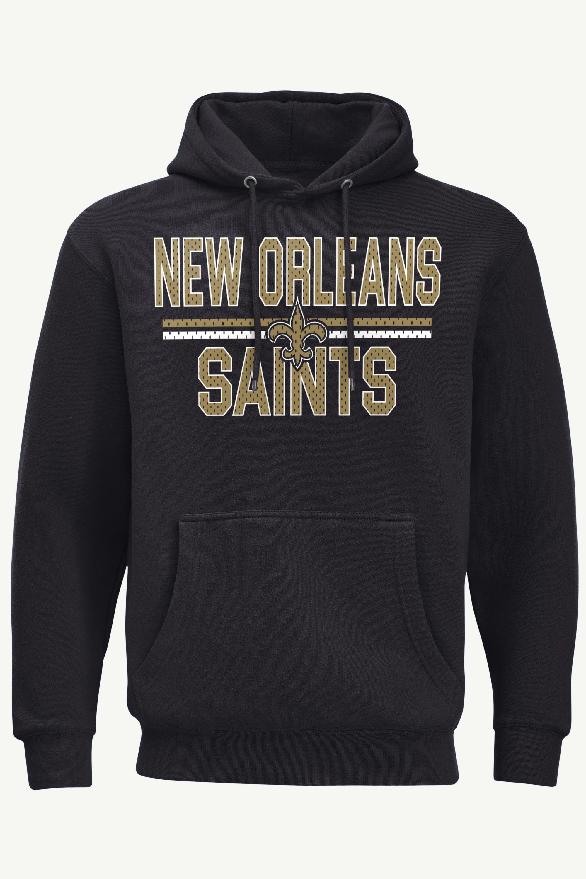 MENS NEW ORLEANS SAINTS MESH LOOK HOODIE View 1 | NFL MENS NEW ORLEANS SAINTS MESH LOOK HOODIE View 1 | NFL