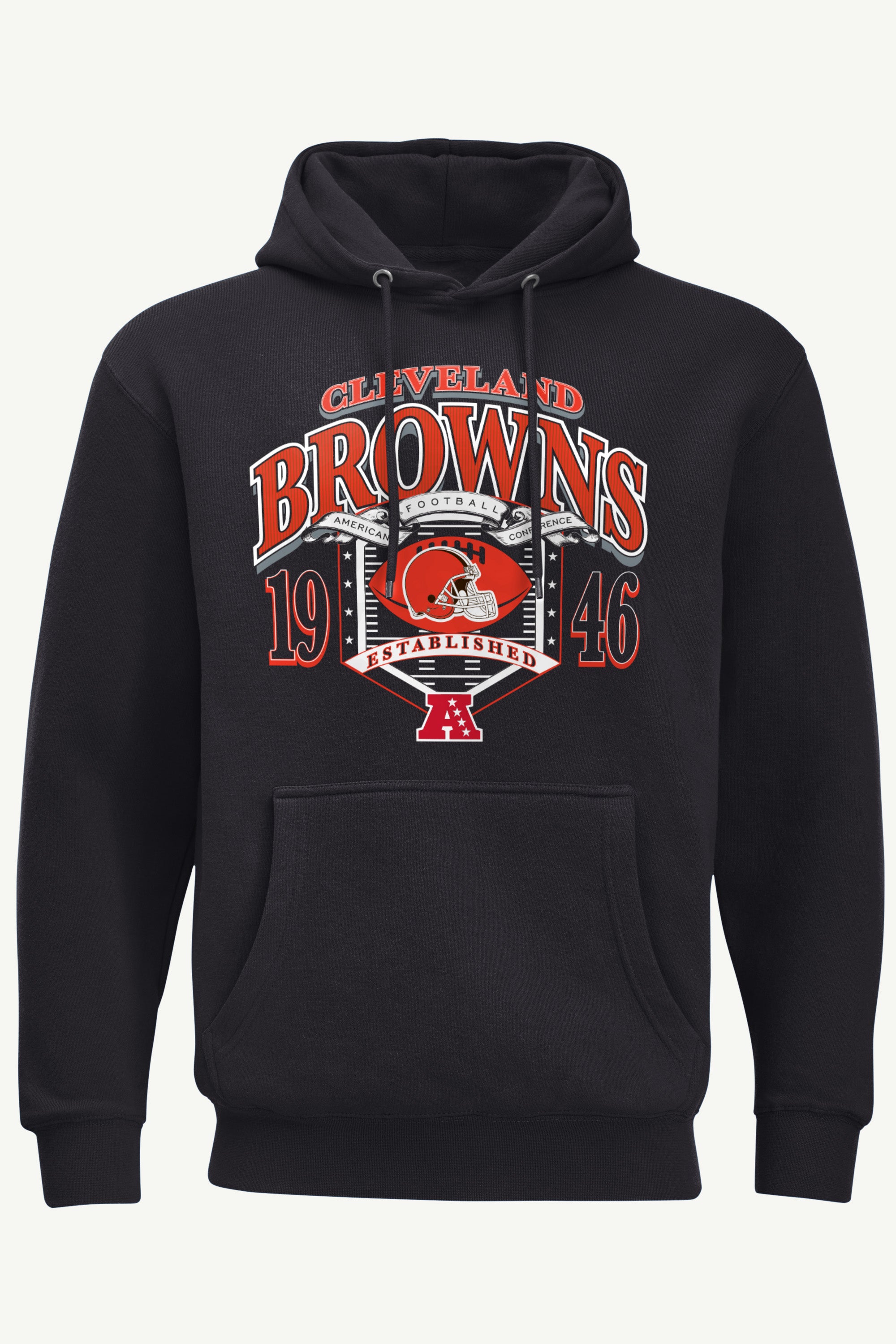 MENS CLEVELAND BROWNS 80s INSPIRED FIELD HOODIE View 1 | Men's Hoodies