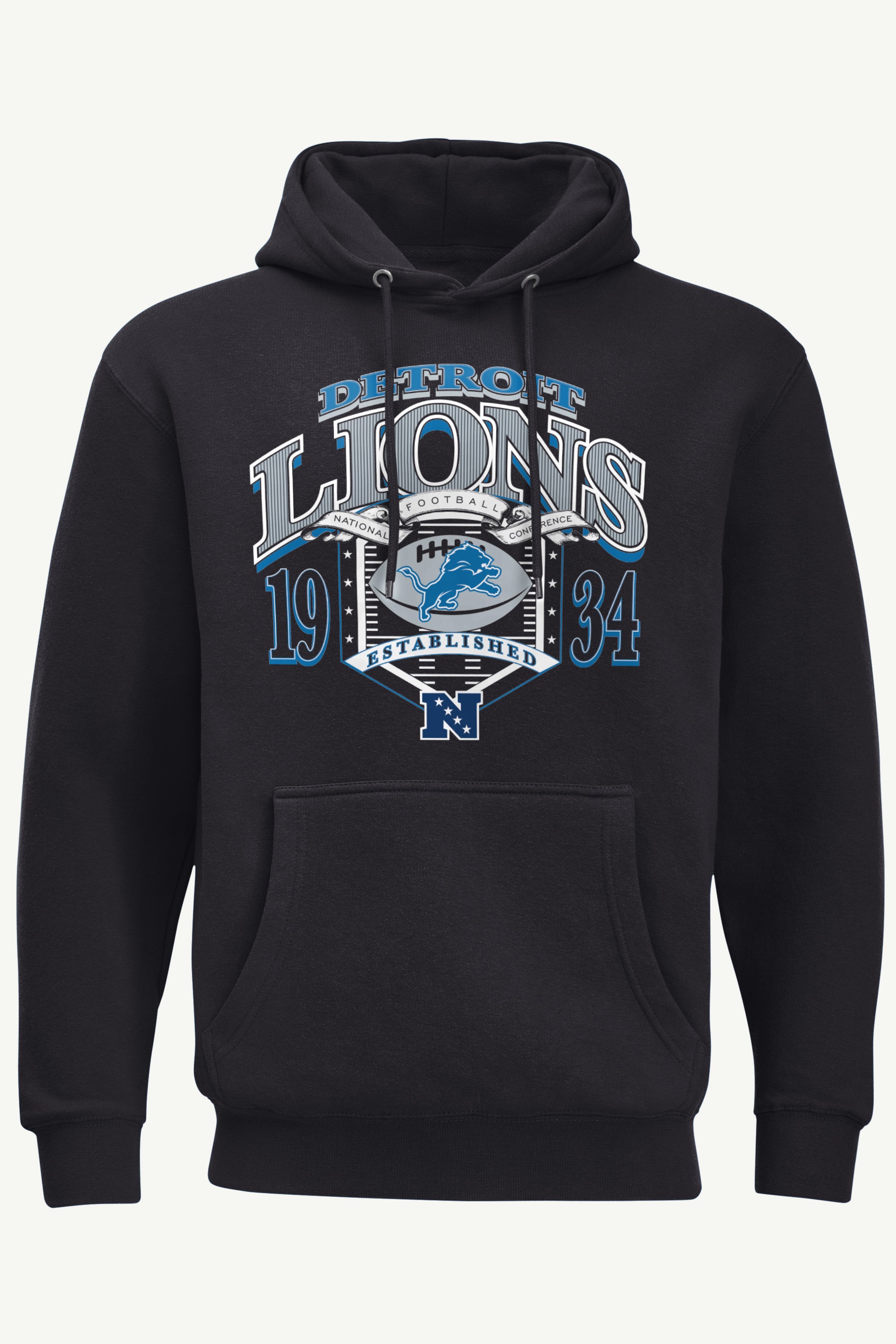 MENS DETROIT LIONS 80s INSPIRED FIELD HOODIE View 1 | Detroit Lions