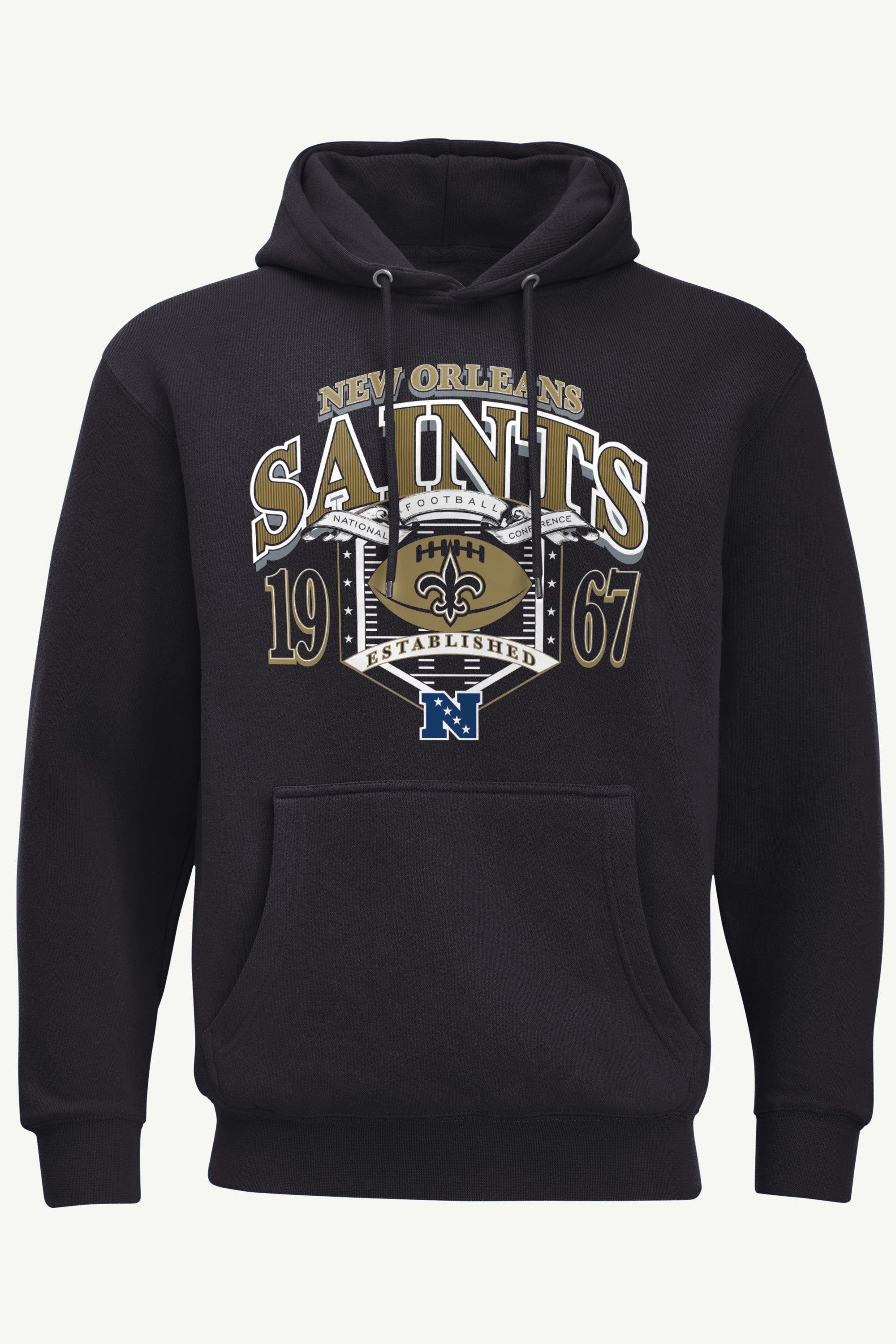 MENS NEW ORLEANS SAINTS 80s INSPIRED FIELD HOODIE View 1 | NFL