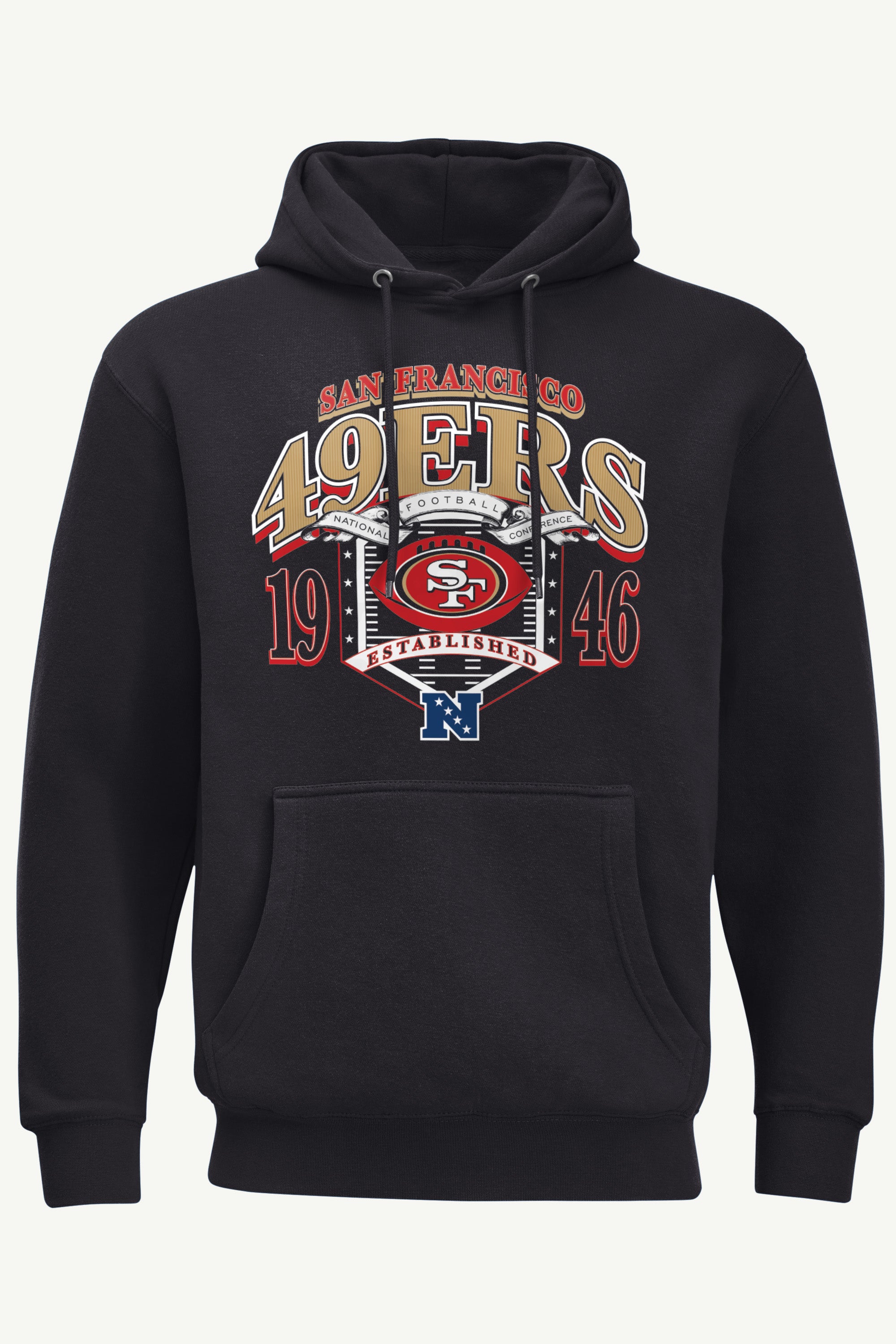 MENS SAN FRANCISCO 49ERs 80s INSPIRED FIELD HOODIE View 1 | NFL MENS SAN FRANCISCO 49ERs 80s INSPIRED FIELD HOODIE View 1 | NFL