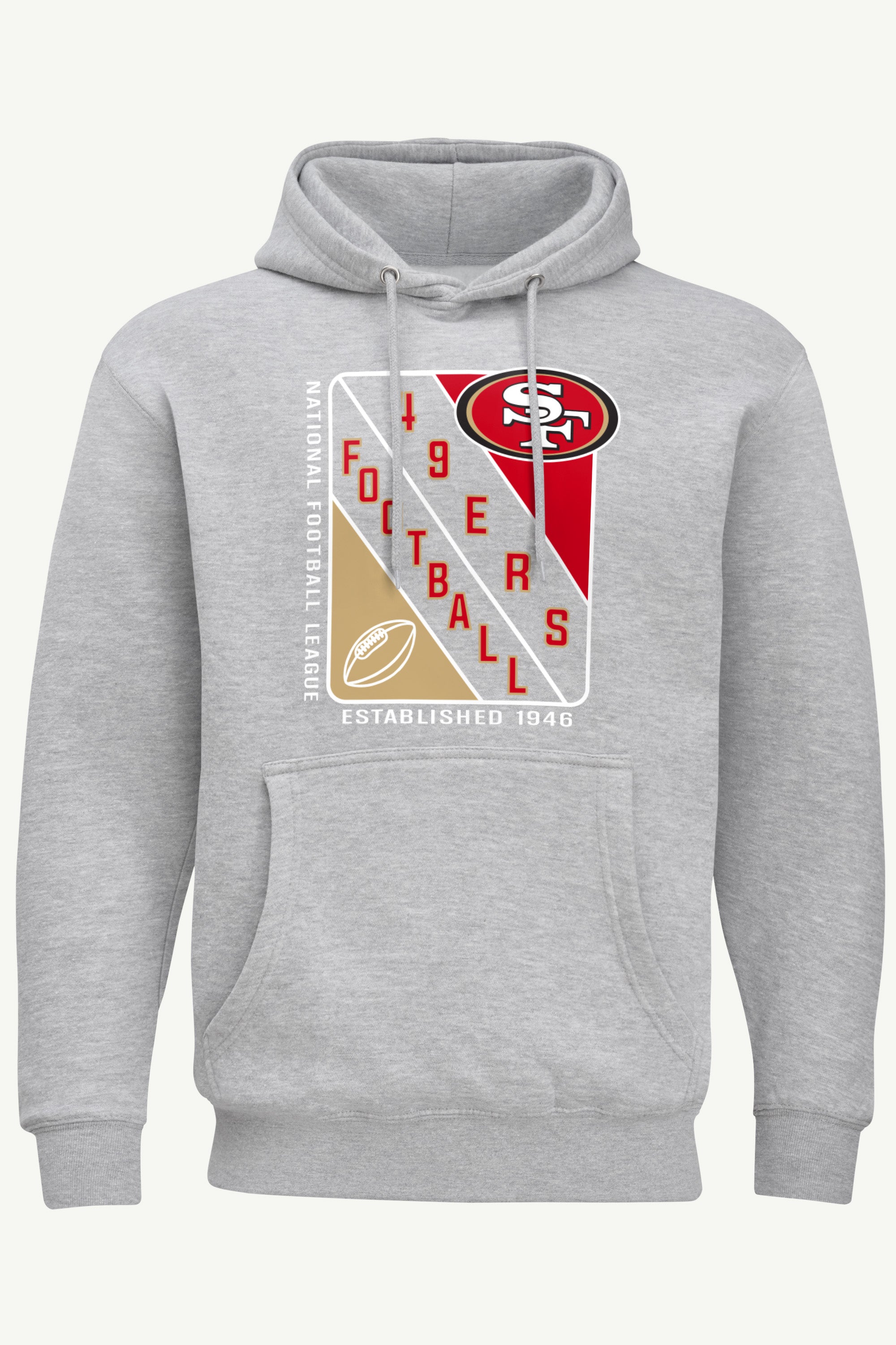 MENS SAN FRANCISCO 49ERs SHIELD LOGO HOODIE View 1