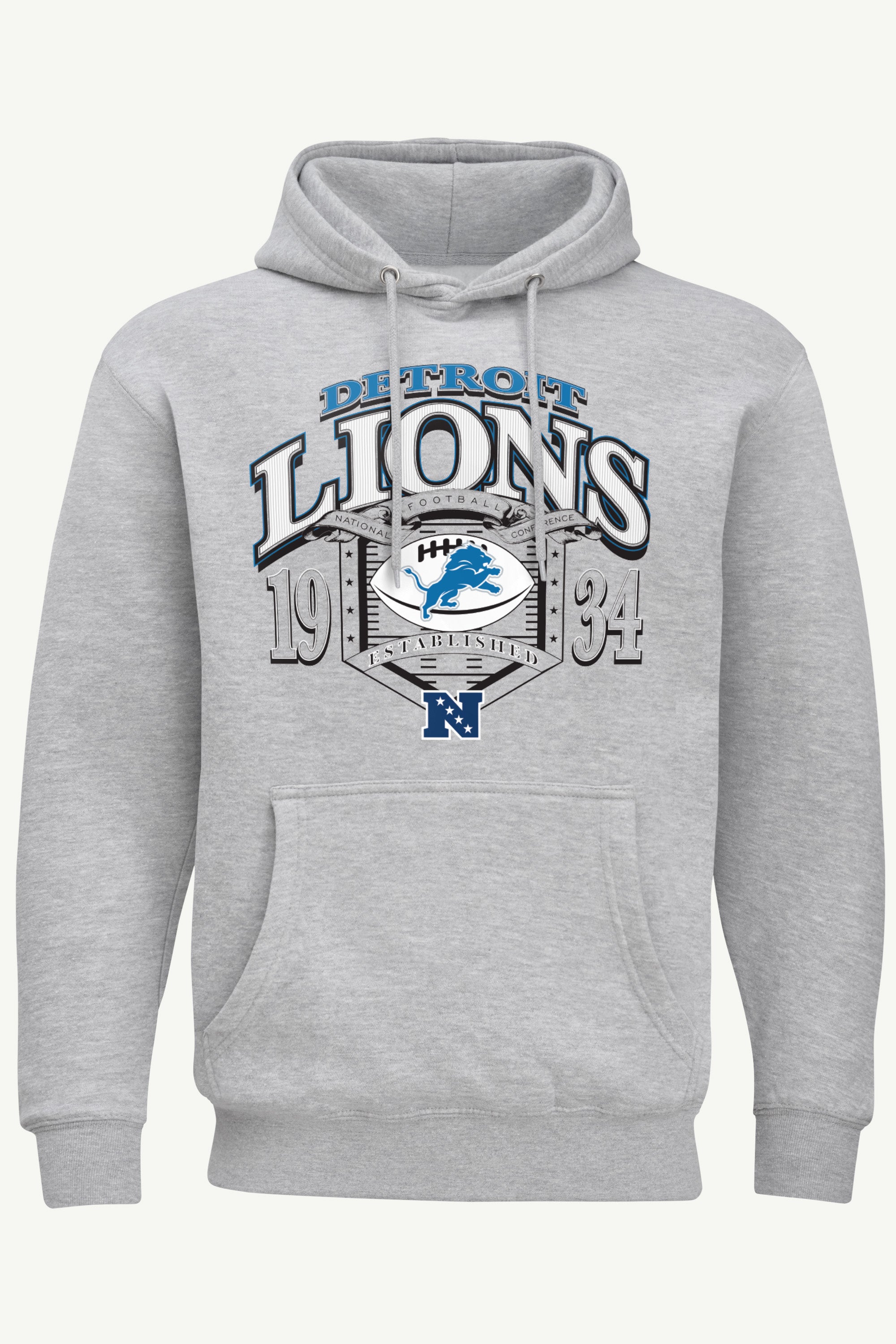 MENS DETROIT LIONS 80s INSPIRED FIELD HOODIE View 1 | Detroit Lions