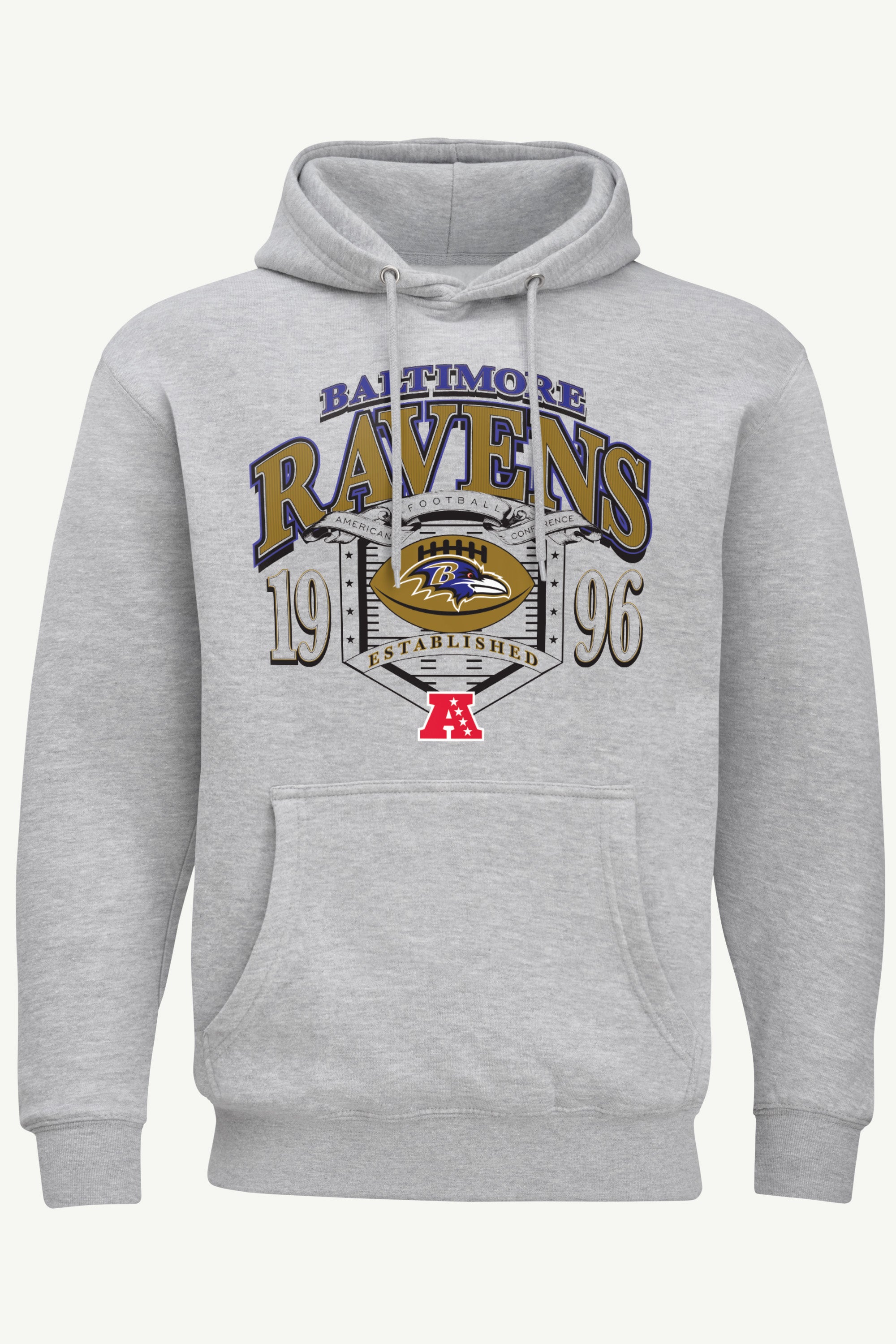 MENS BALTIMORE RAVENS 80s INSPIRED FIELD HOODIE View 1 | Baltimore Ravens
