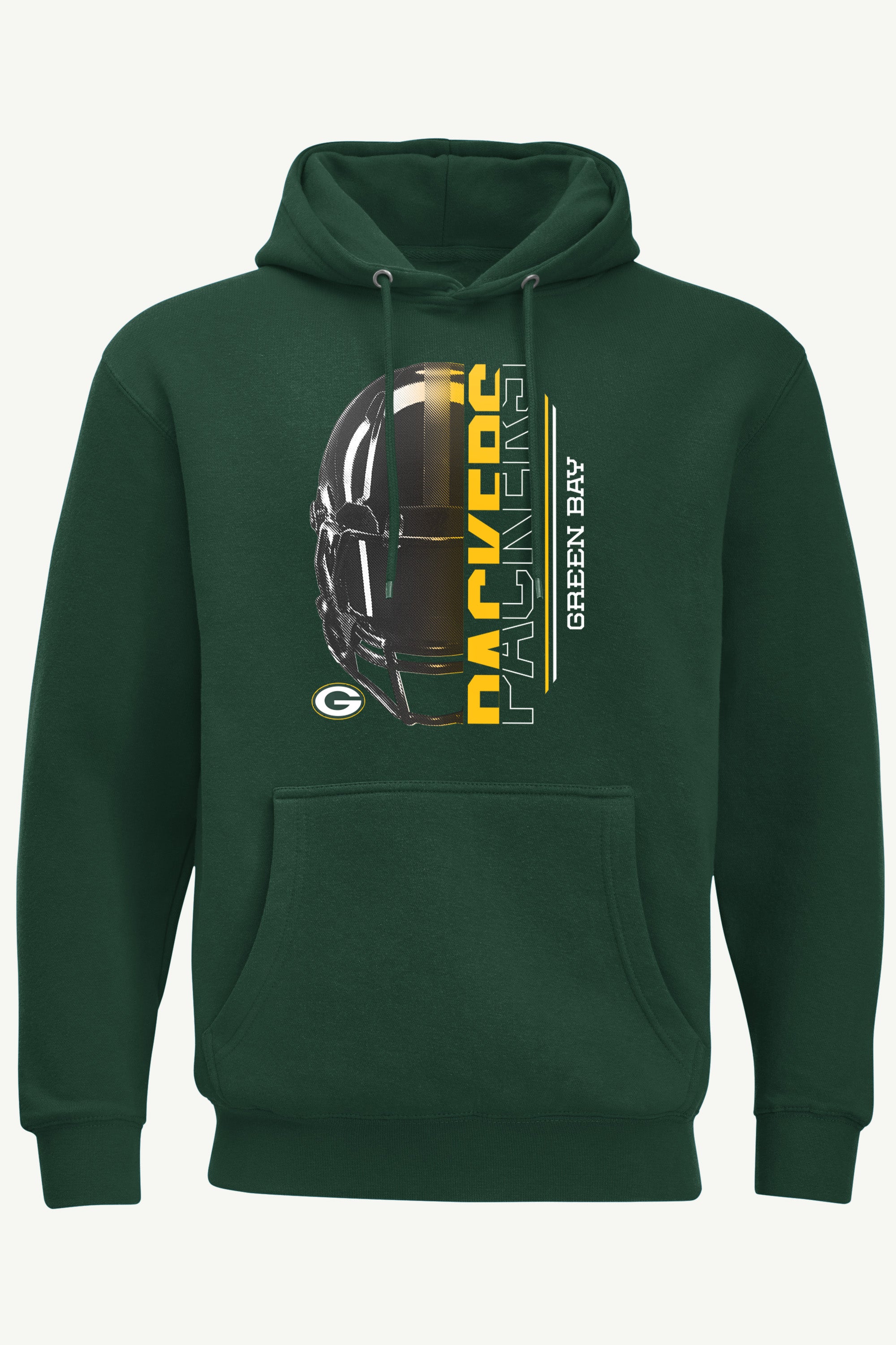 MENS GREEN BAY PACKERS HALF HELMET HOODIE View 1 | Green Bay Packers