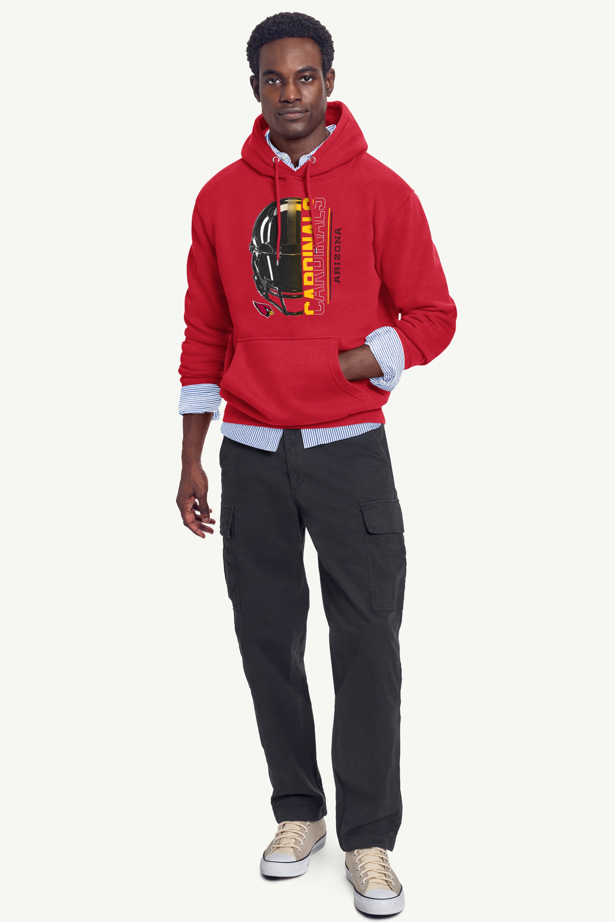 MENS ARIZONA CARDINALS HALF HELMET HOODIE View 3