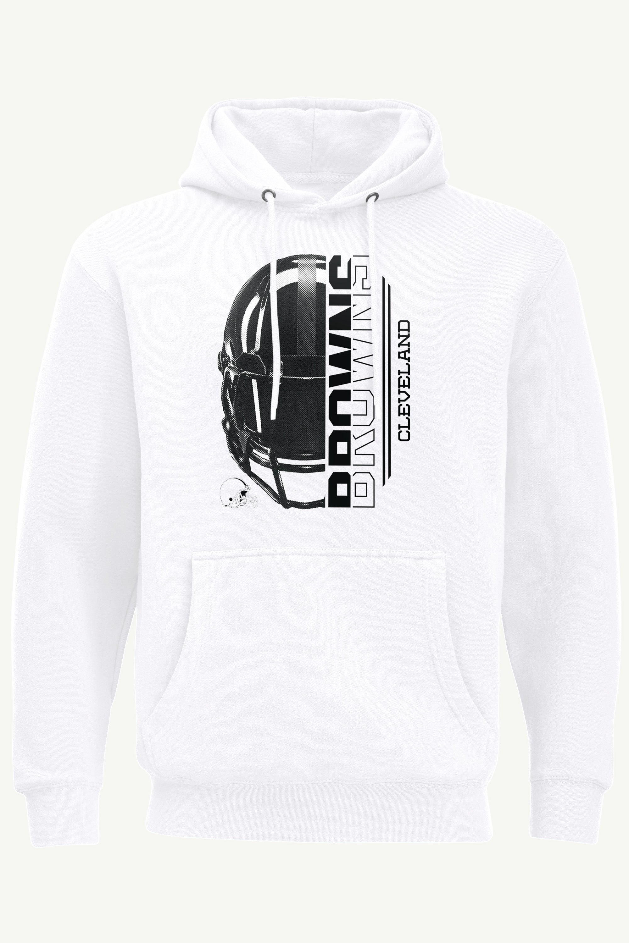 MENS CLEVELAND BROWNS HALF HELMET HOODIE View 1 | Cleveland Browns