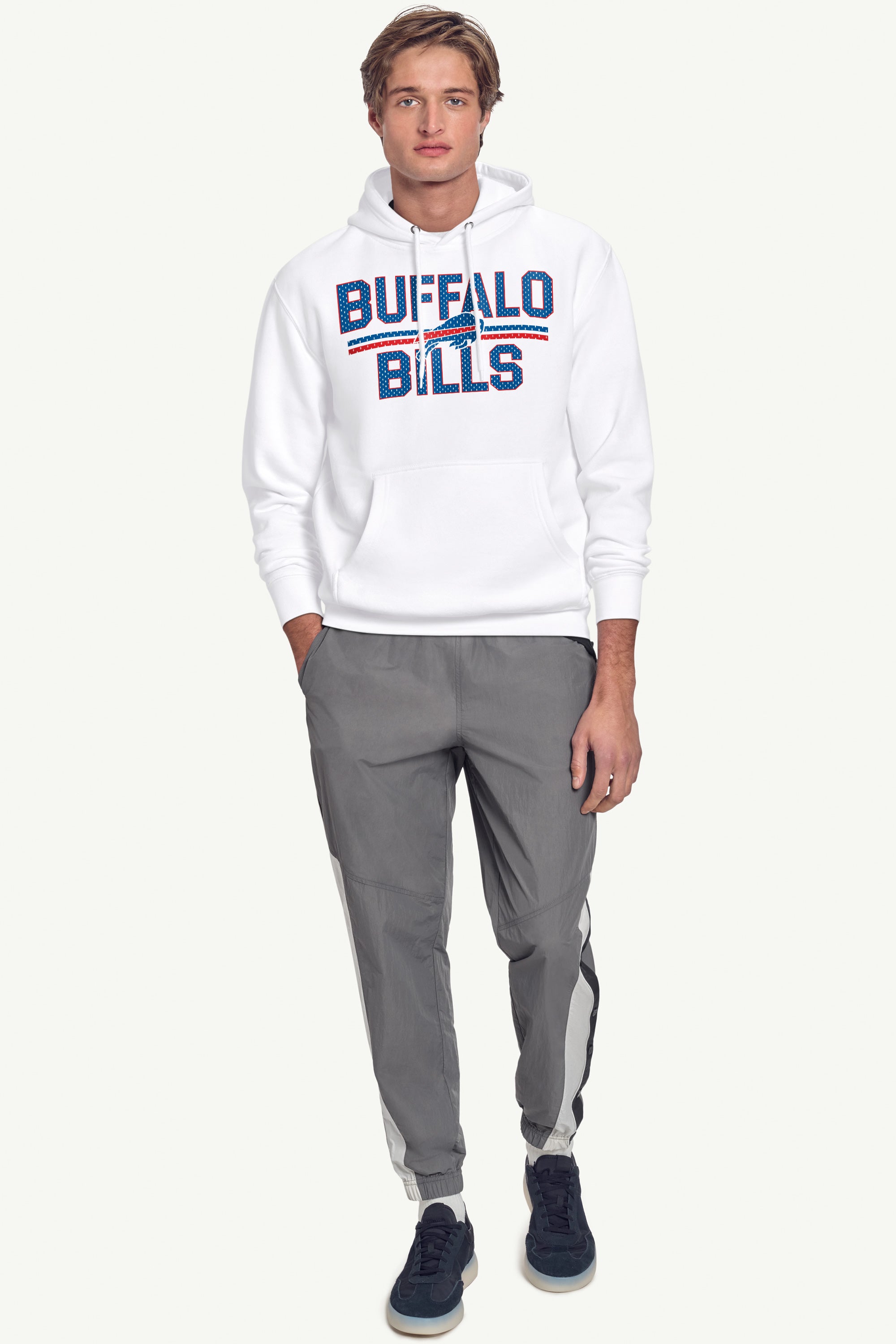 MENS BUFFALO BILLS MESH LOOK HOODIE View 3 | Men's Hoodies