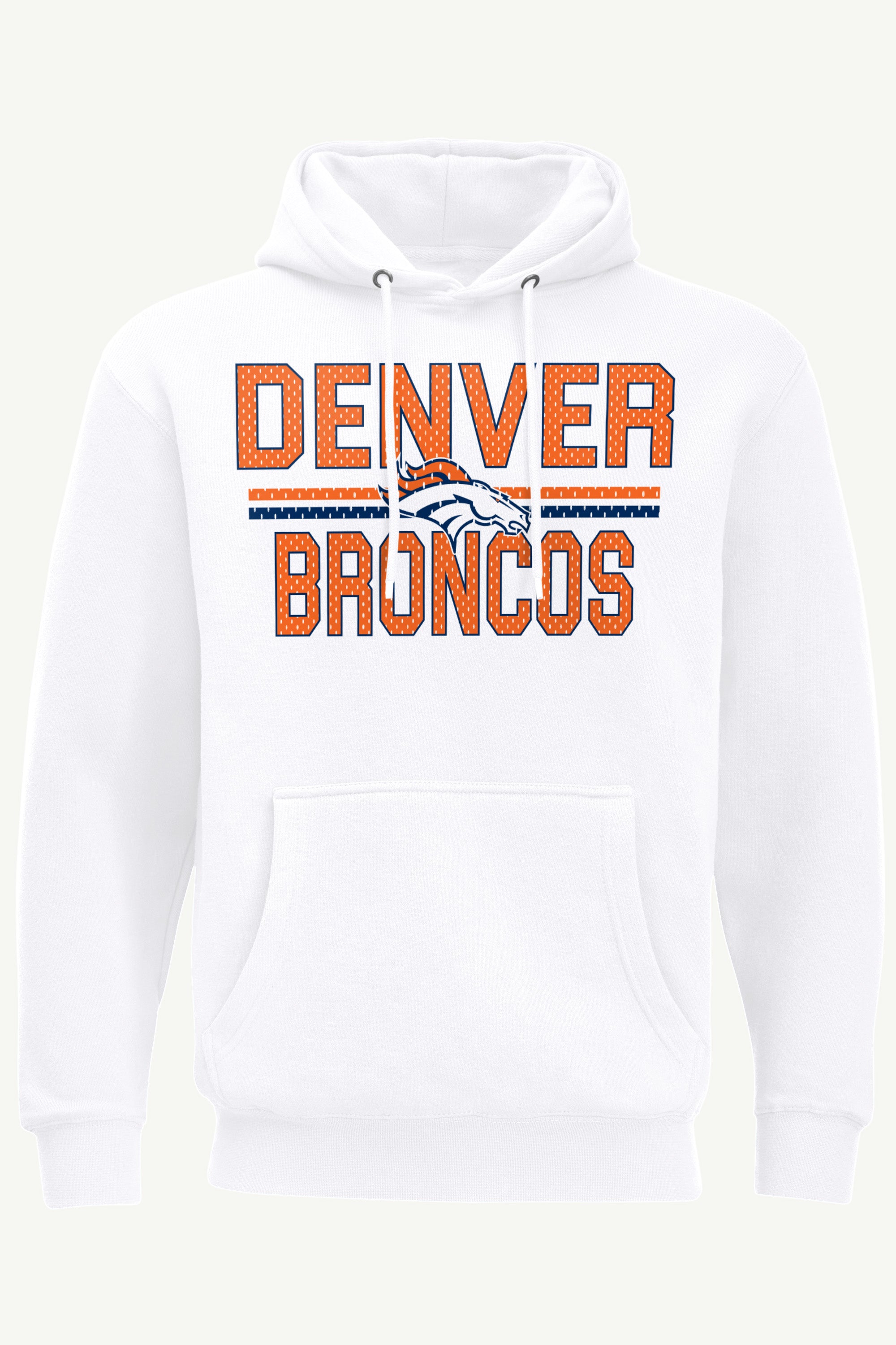 MENS DENVER BRONCOS MESH LOOK HOODIE View 1