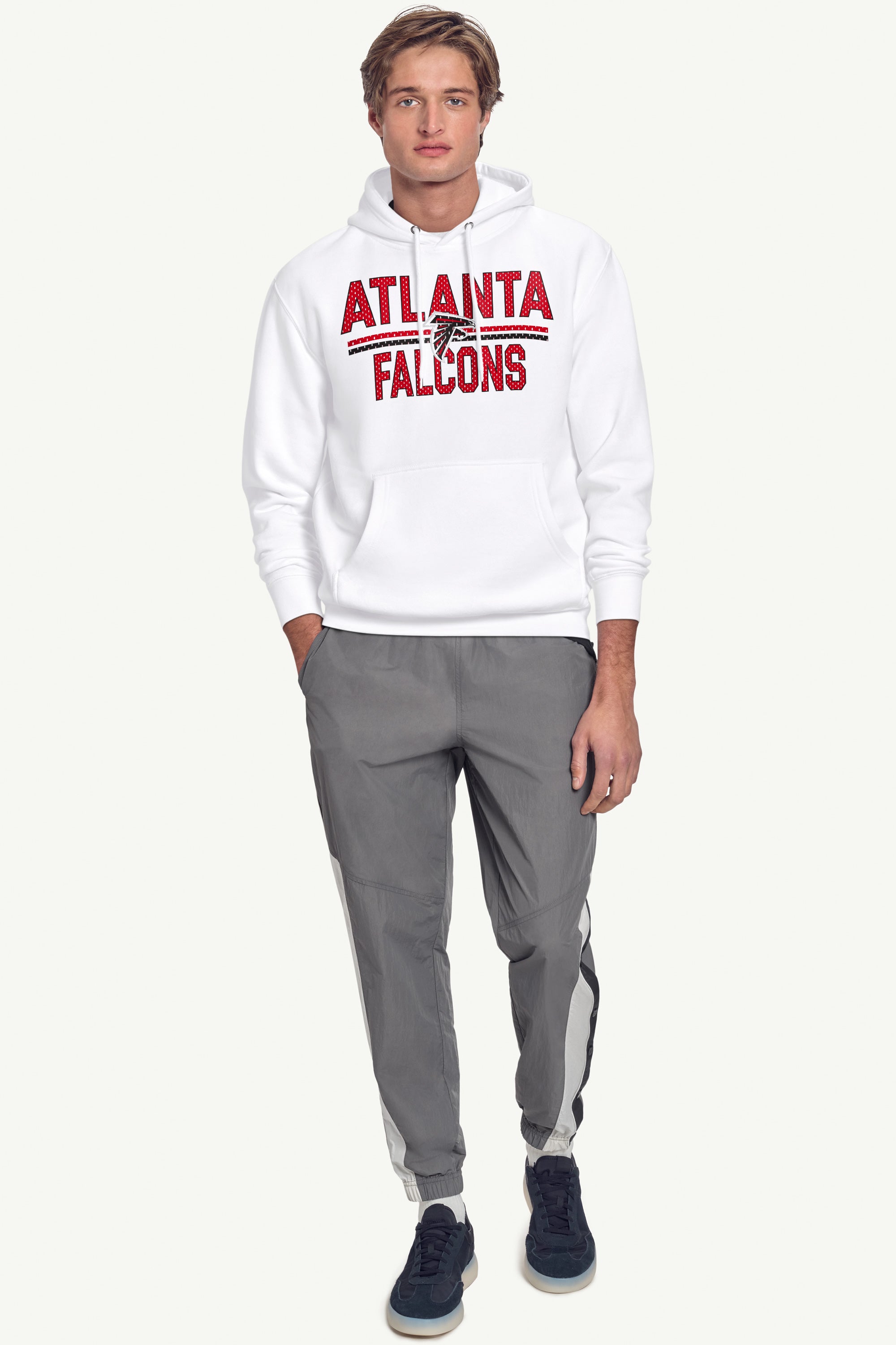 MENS ATLANTA FALCONS MESH LOOK HOODIE View 2