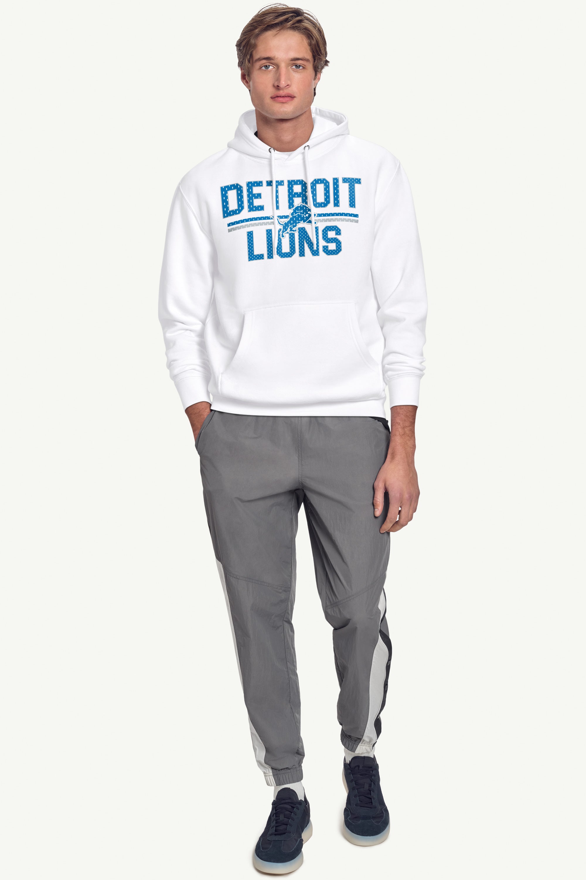 MENS DETROIT LIONS MESH LOOK HOODIE View 2 | Detroit Lions