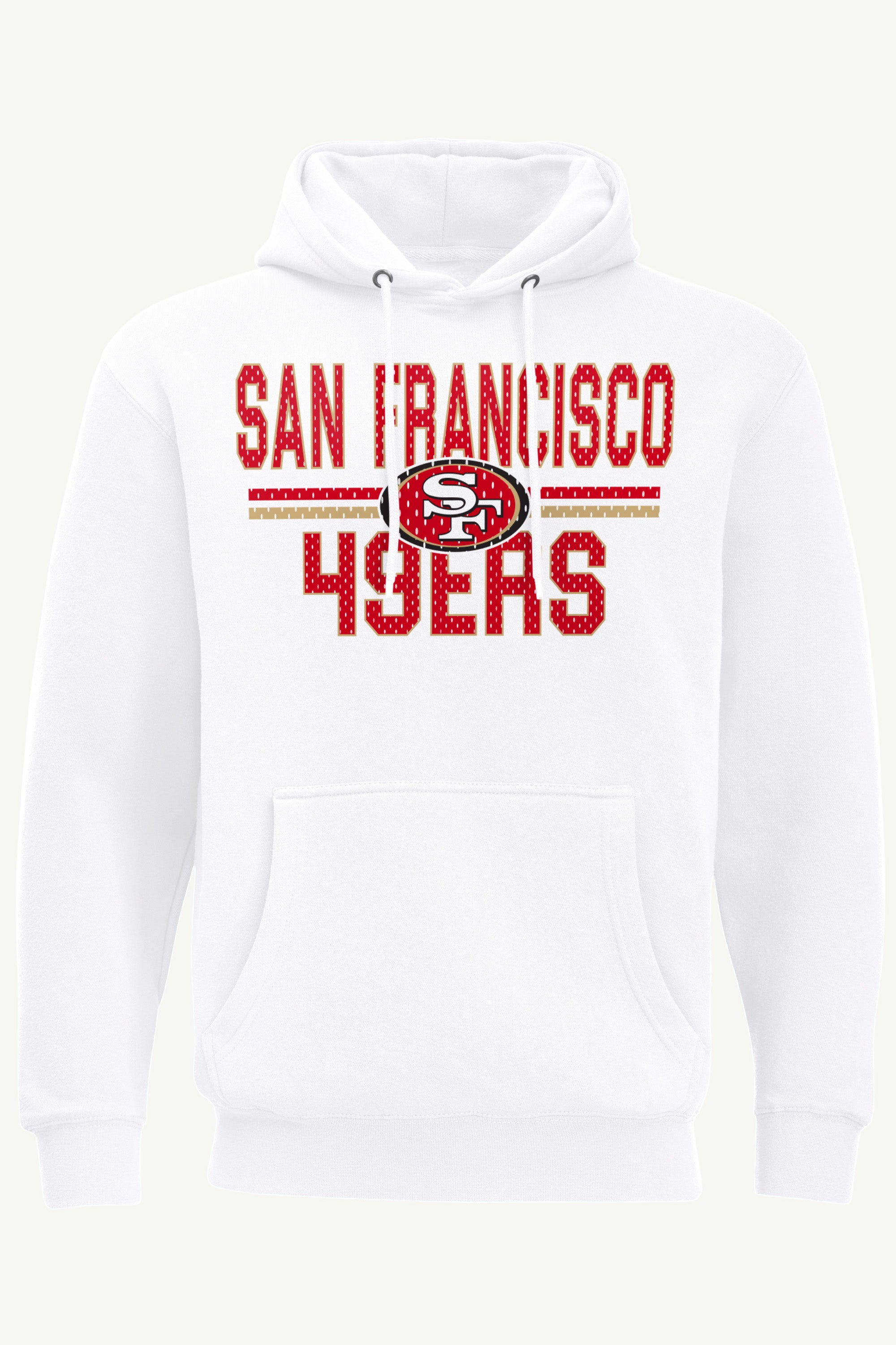 MENS SAN FRANCISCO 49ERs MESH LOOK HOODIE View 1