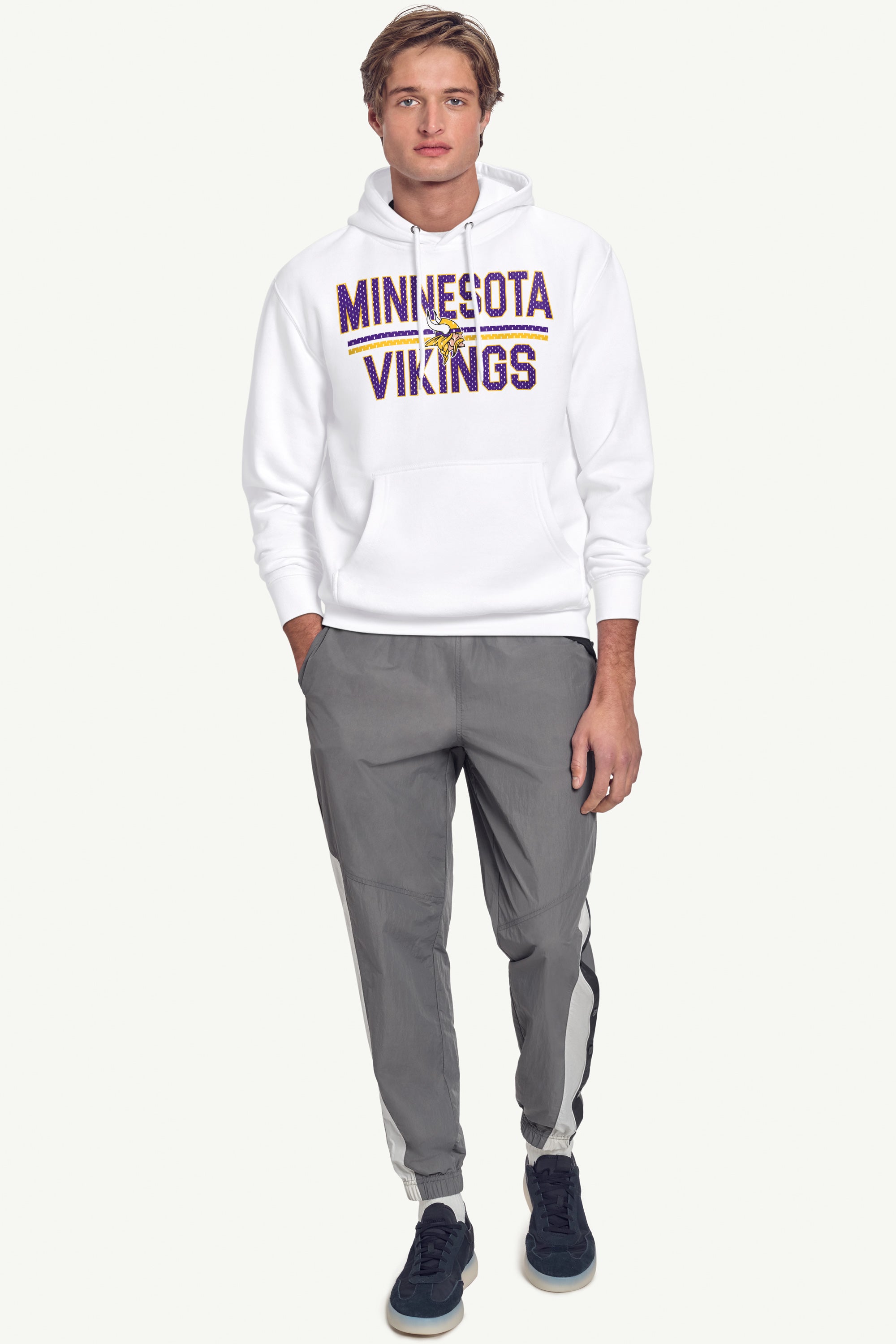 MENS MINNESOTA VIKINGS MESH LOOK HOODIE View 2 | Minnesota Vikings